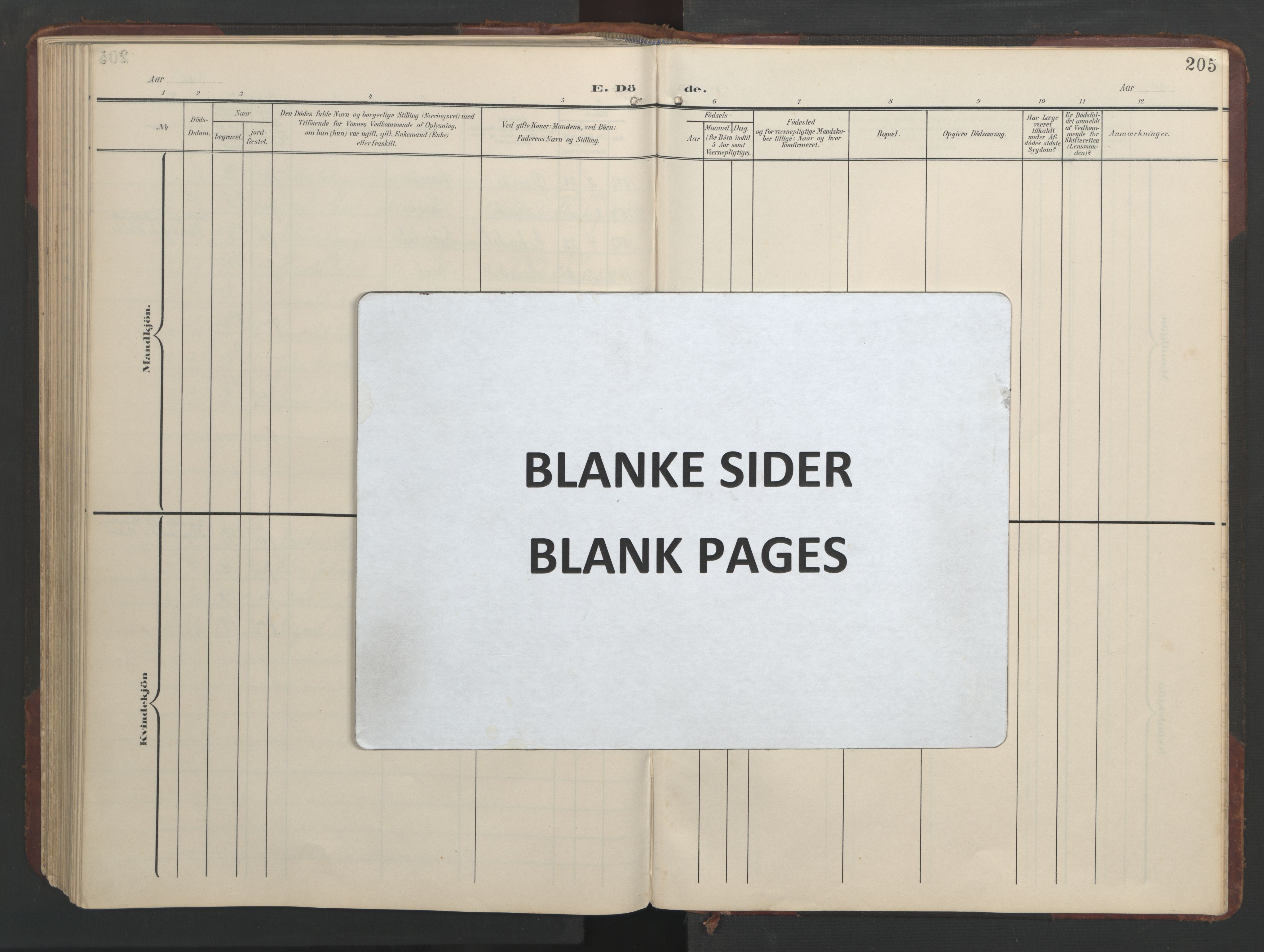 Ministerialprotokoller, klokkerbøker og fødselsregistre - Møre og Romsdal, AV/SAT-A-1454/552/L0639: Parish register (copy) no. 552C02, 1903-1960, p. 205