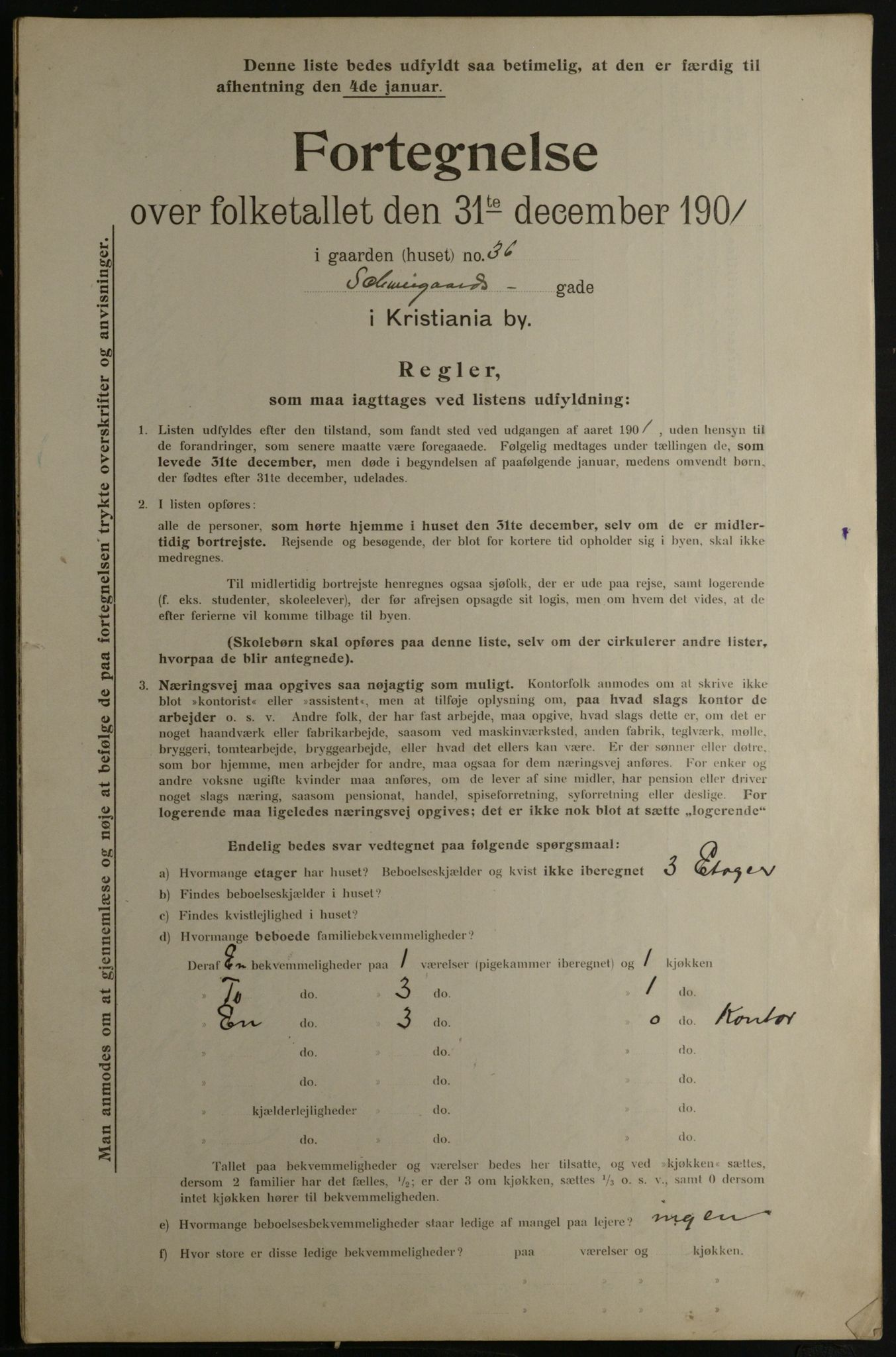 OBA, Municipal Census 1901 for Kristiania, 1901, p. 14067