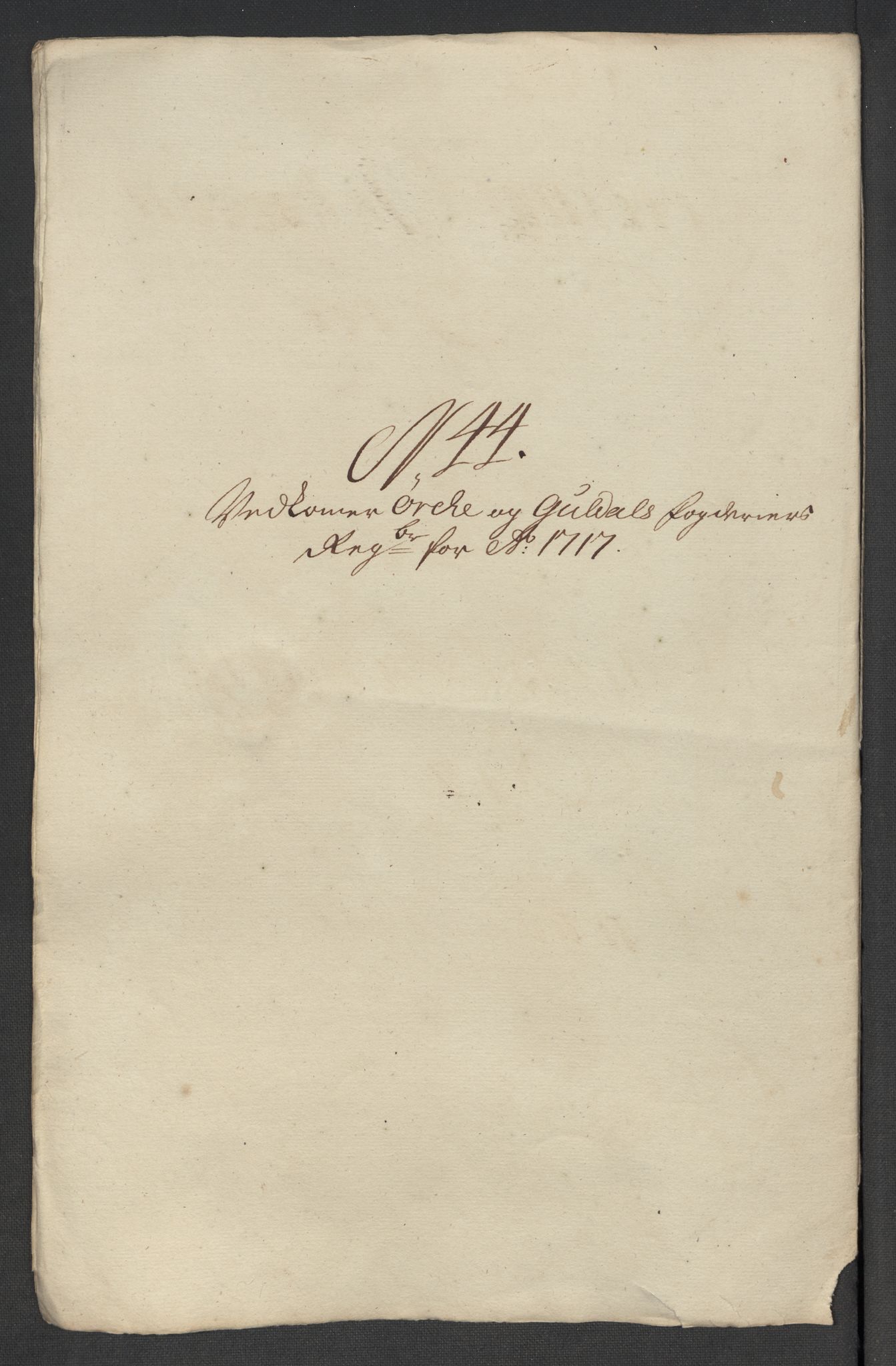 Rentekammeret inntil 1814, Reviderte regnskaper, Fogderegnskap, AV/RA-EA-4092/R60/L3969: Fogderegnskap Orkdal og Gauldal, 1717, p. 405