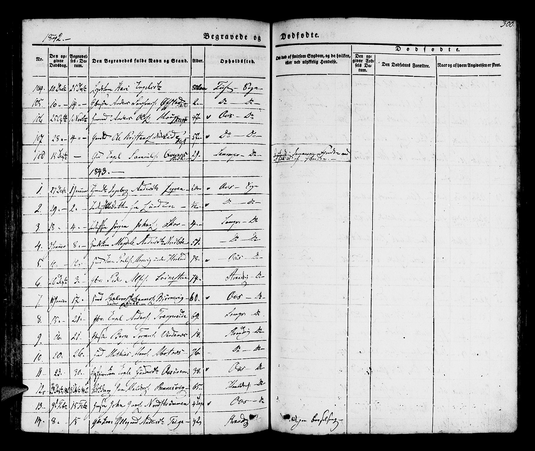 Os sokneprestembete, SAB/A-99929: Parish register (official) no. A 15, 1839-1851, p. 300