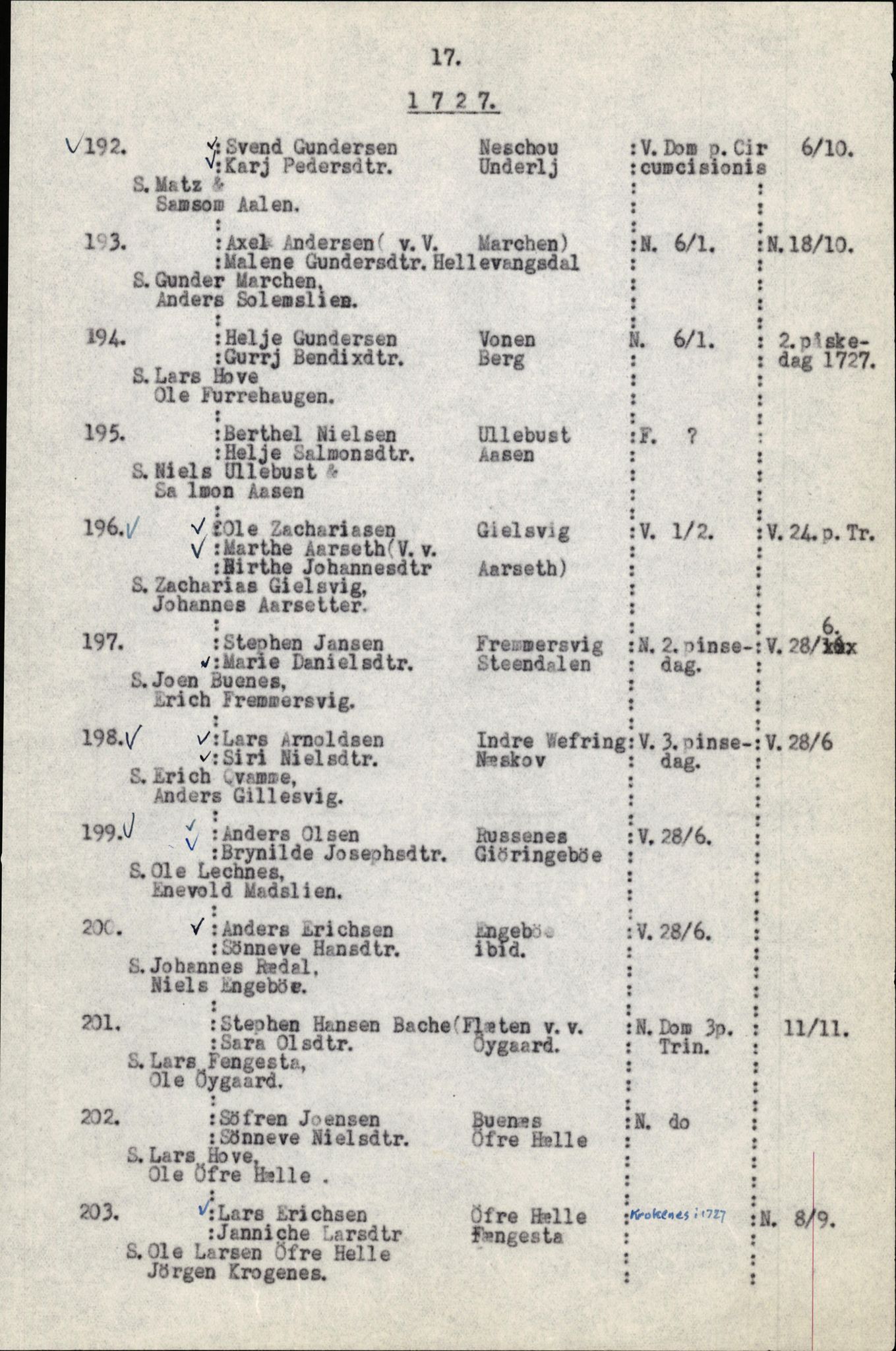 Samling av fulltekstavskrifter, SAB/FULLTEKST/B/14/0006: Førde sokneprestembete, ministerialbok nr. A 1, 1720-1727, p. 18