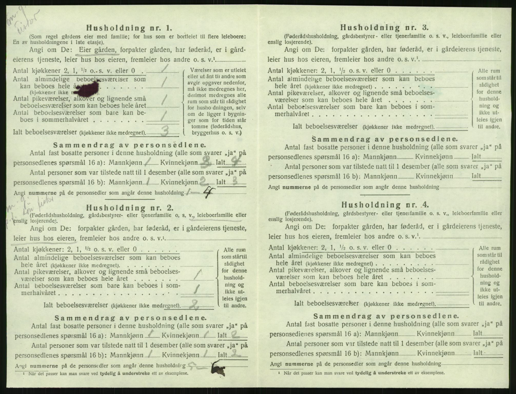 SAT, 1920 census for Leirfjord, 1920, p. 606