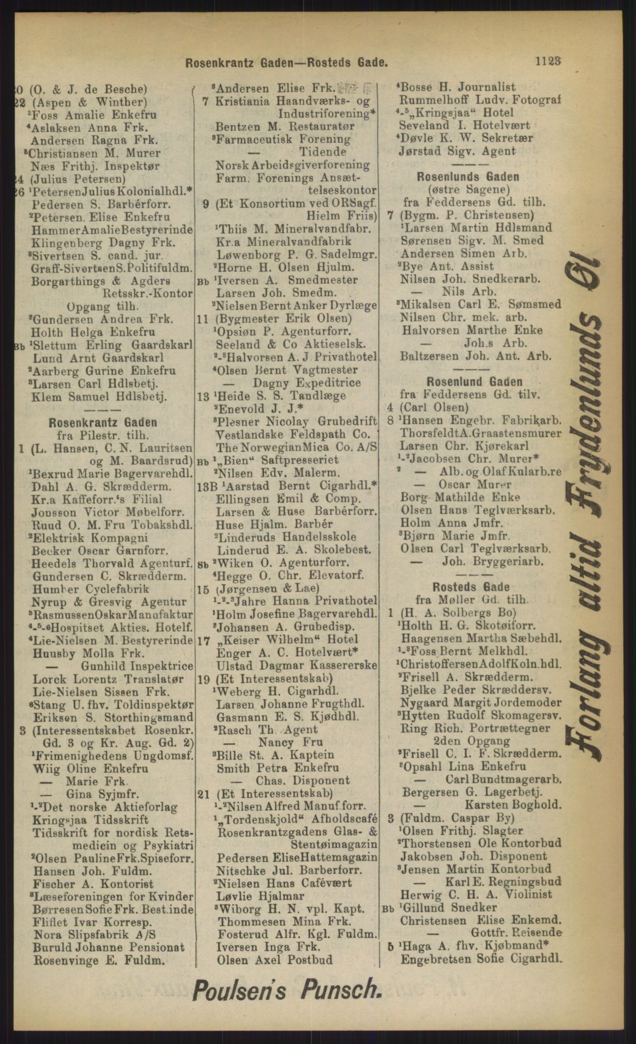 Kristiania/Oslo adressebok, PUBL/-, 1903, p. 1123