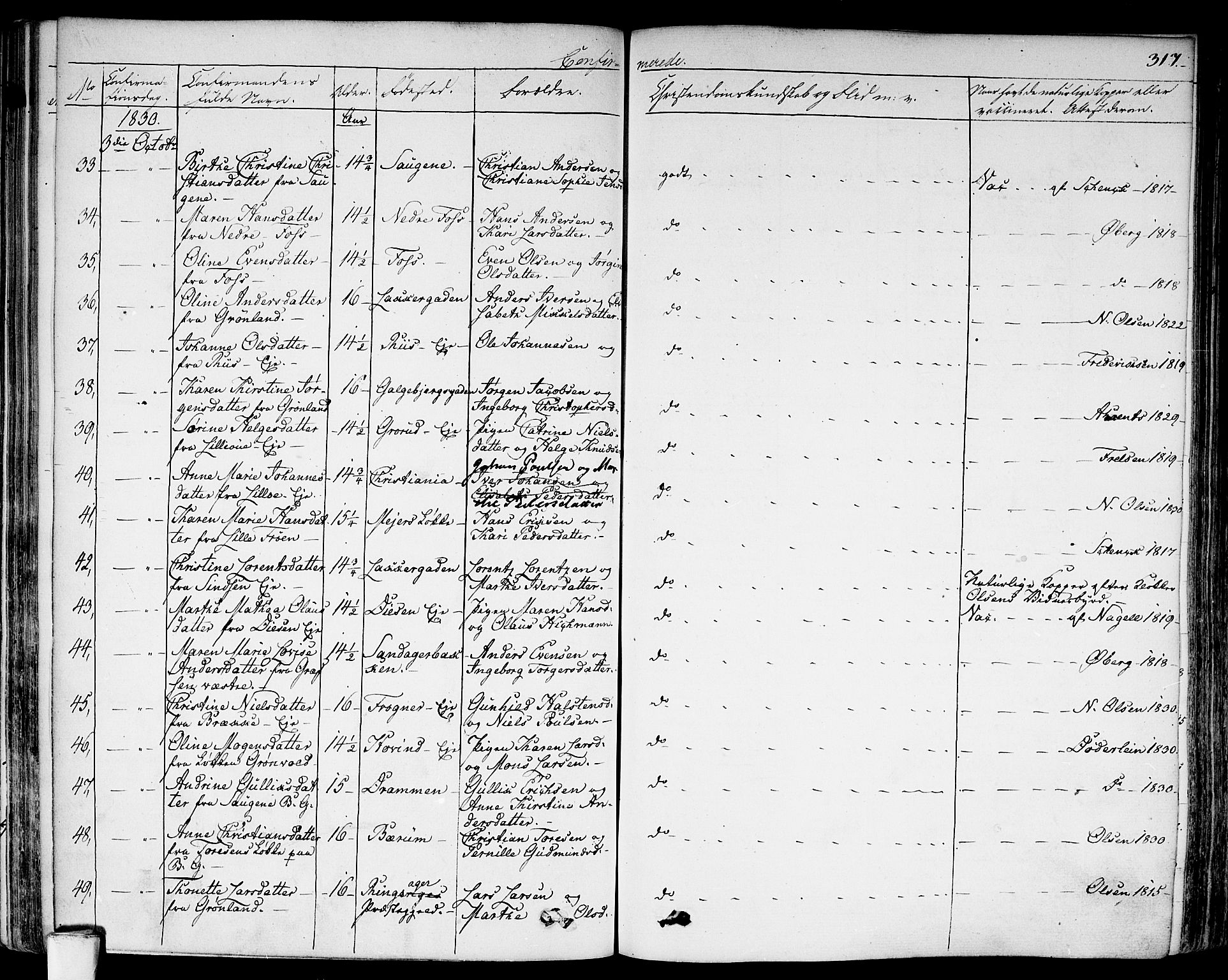 Aker prestekontor kirkebøker, AV/SAO-A-10861/F/L0013: Parish register (official) no. 13, 1828-1837, p. 317