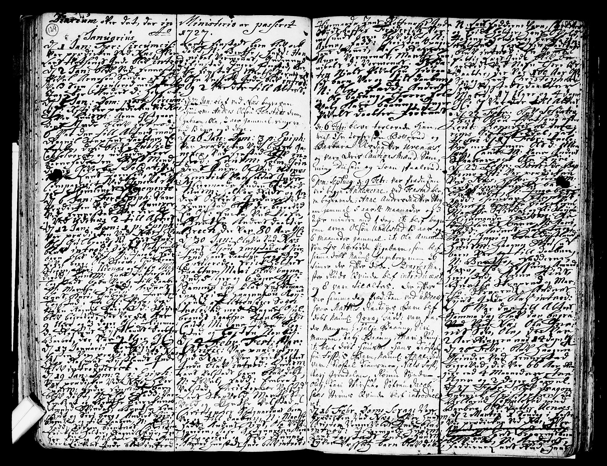 Nes prestekontor Kirkebøker, SAO/A-10410/F/Fa/L0002: Parish register (official) no. I 2, 1717-1734, p. 124-125