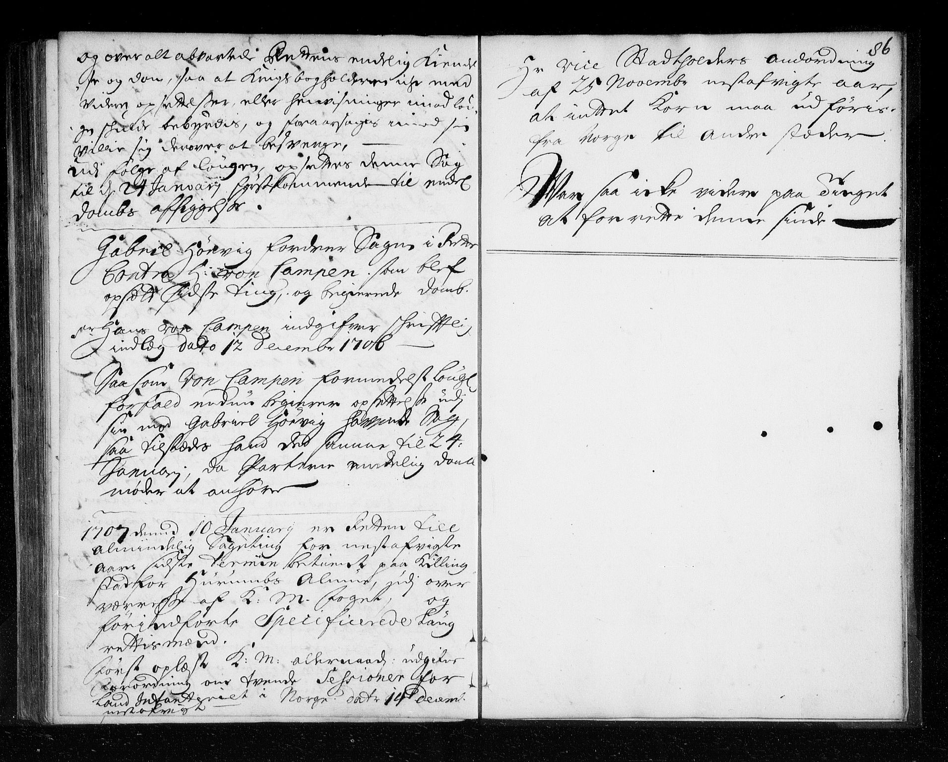 Lier, Røyken og Hurum sorenskriveri, SAKO/A-89/F/Fa/L0041: Tingbok, 1706-1707, p. 86