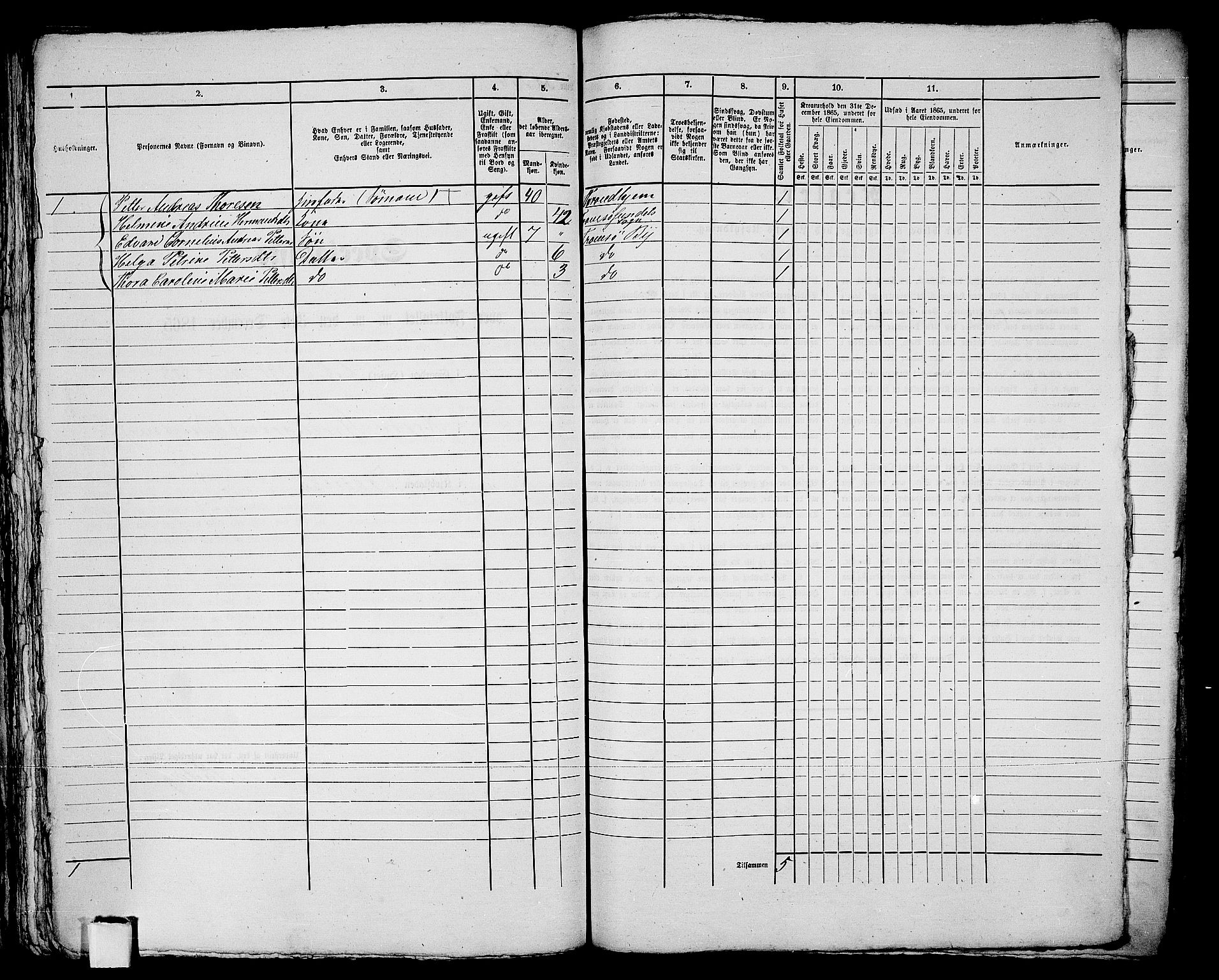 RA, 1865 census for Tromsø, 1865, p. 730