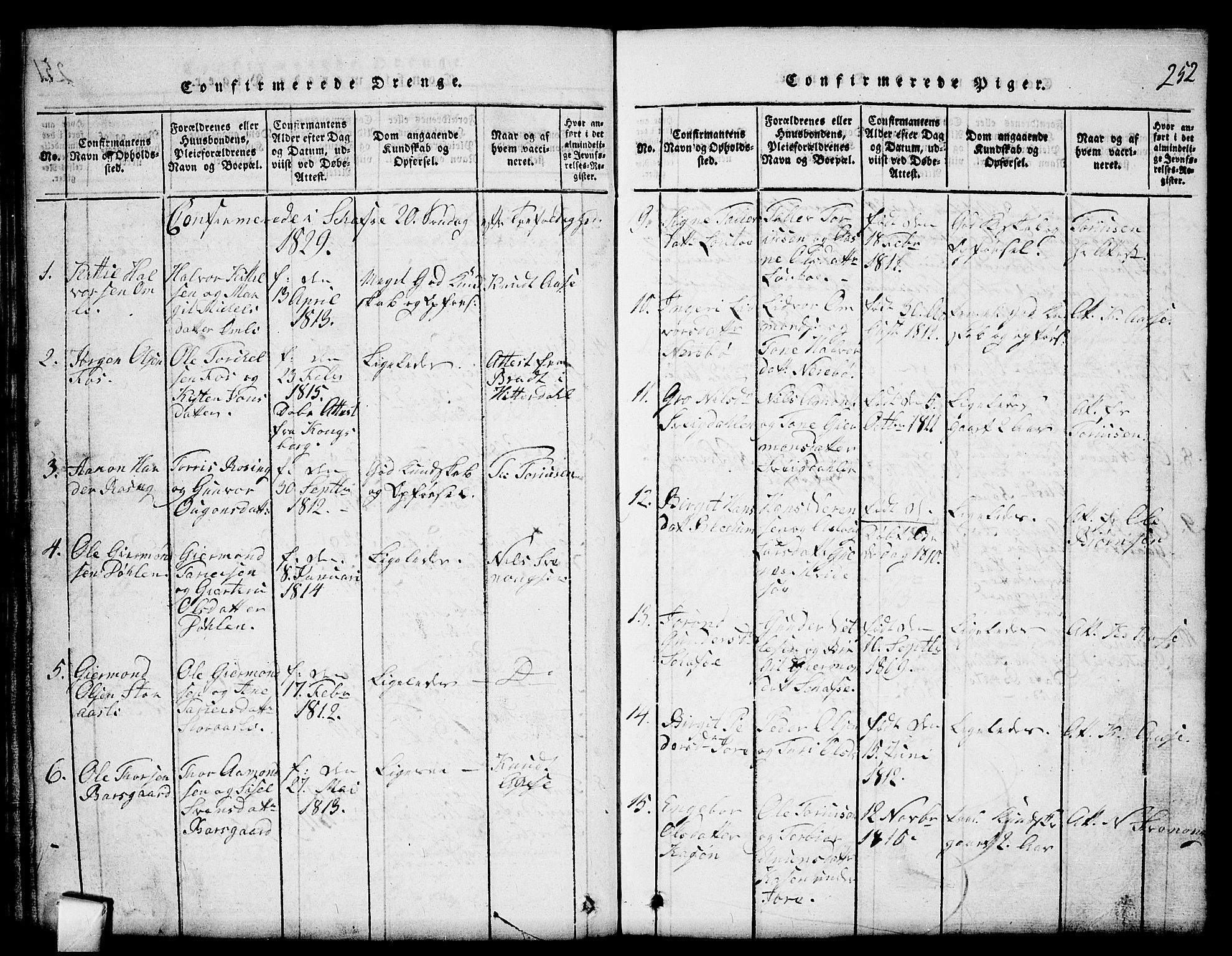 Mo kirkebøker, SAKO/A-286/G/Gb/L0001: Parish register (copy) no. II 1, 1814-1843, p. 252