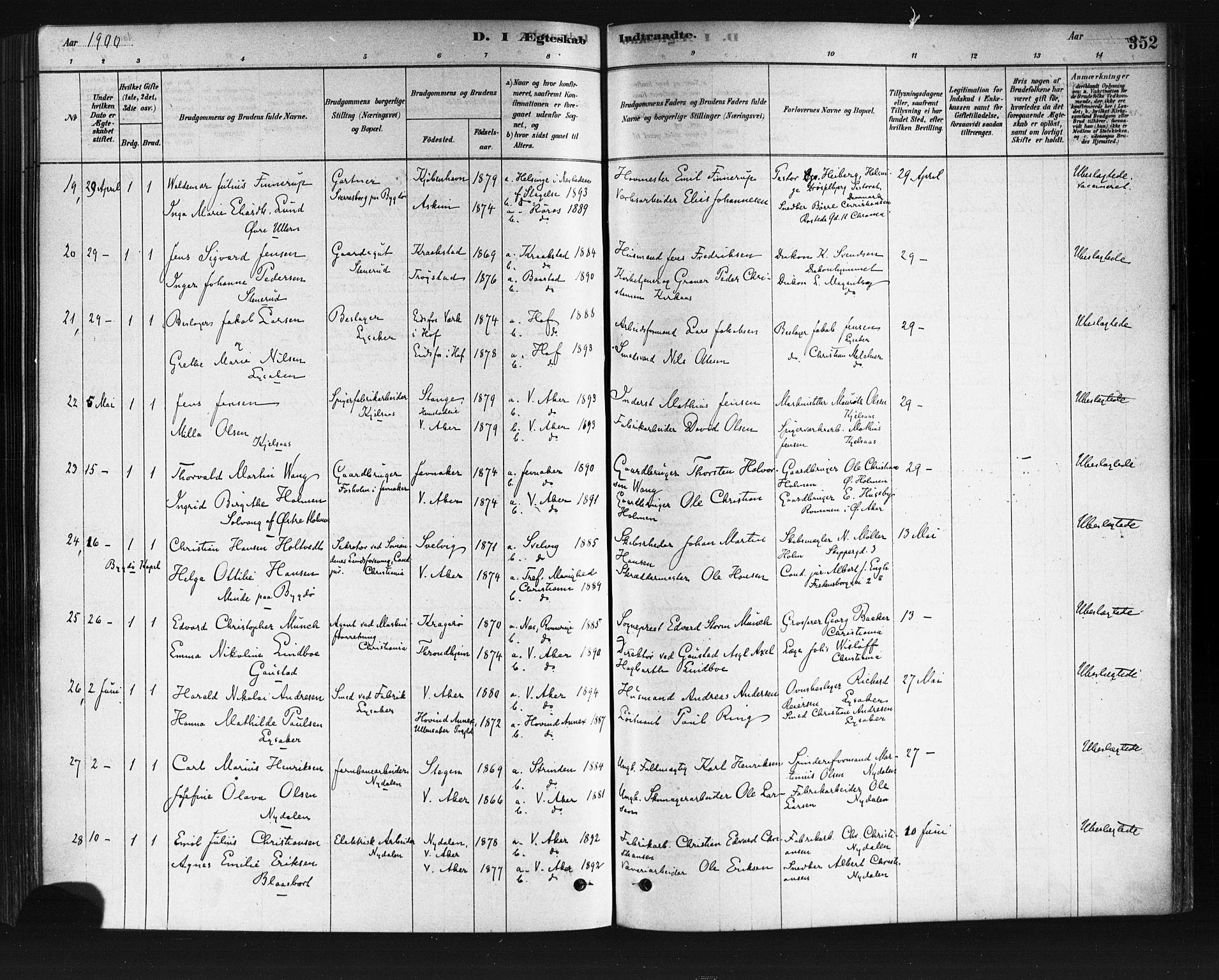 Vestre Aker prestekontor Kirkebøker, SAO/A-10025/F/Fa/L0008: Parish register (official) no. 8, 1878-1903, p. 352