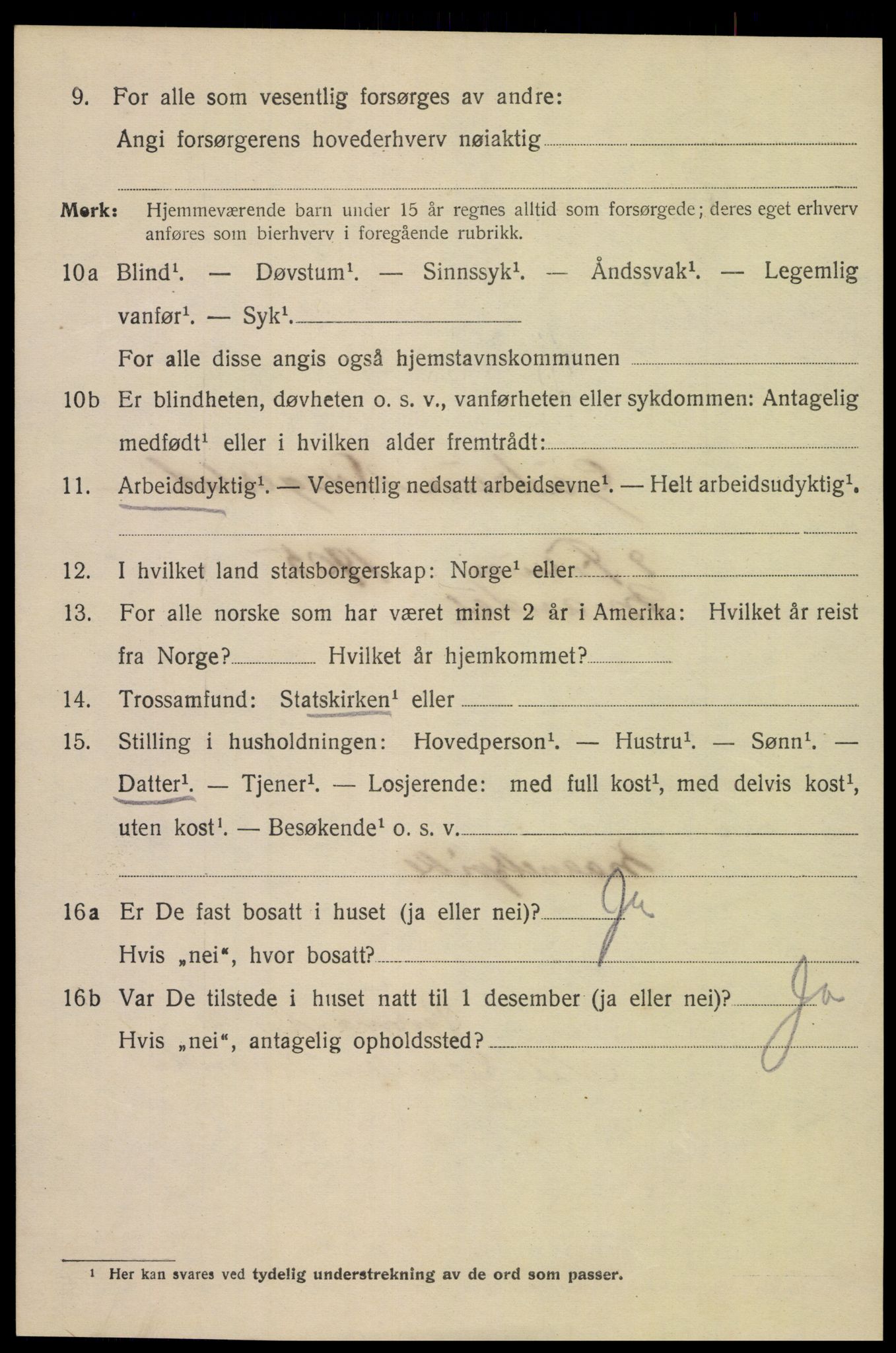 SAK, 1920 census for Mandal, 1920, p. 7258