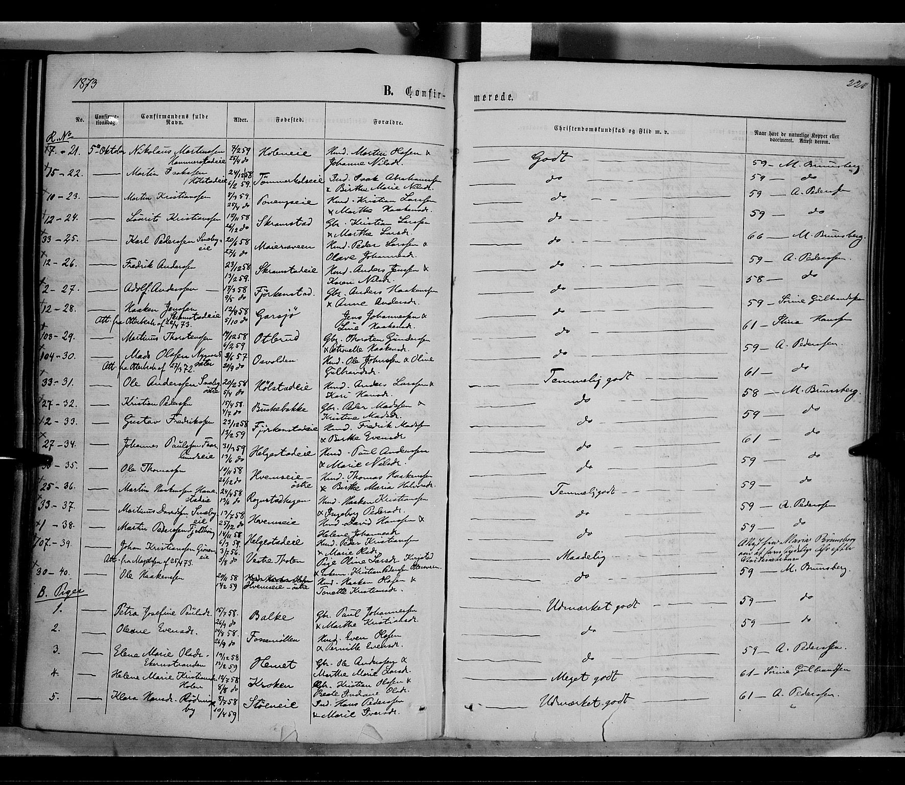 Østre Toten prestekontor, SAH/PREST-104/H/Ha/Haa/L0005: Parish register (official) no. 5, 1866-1877, p. 220