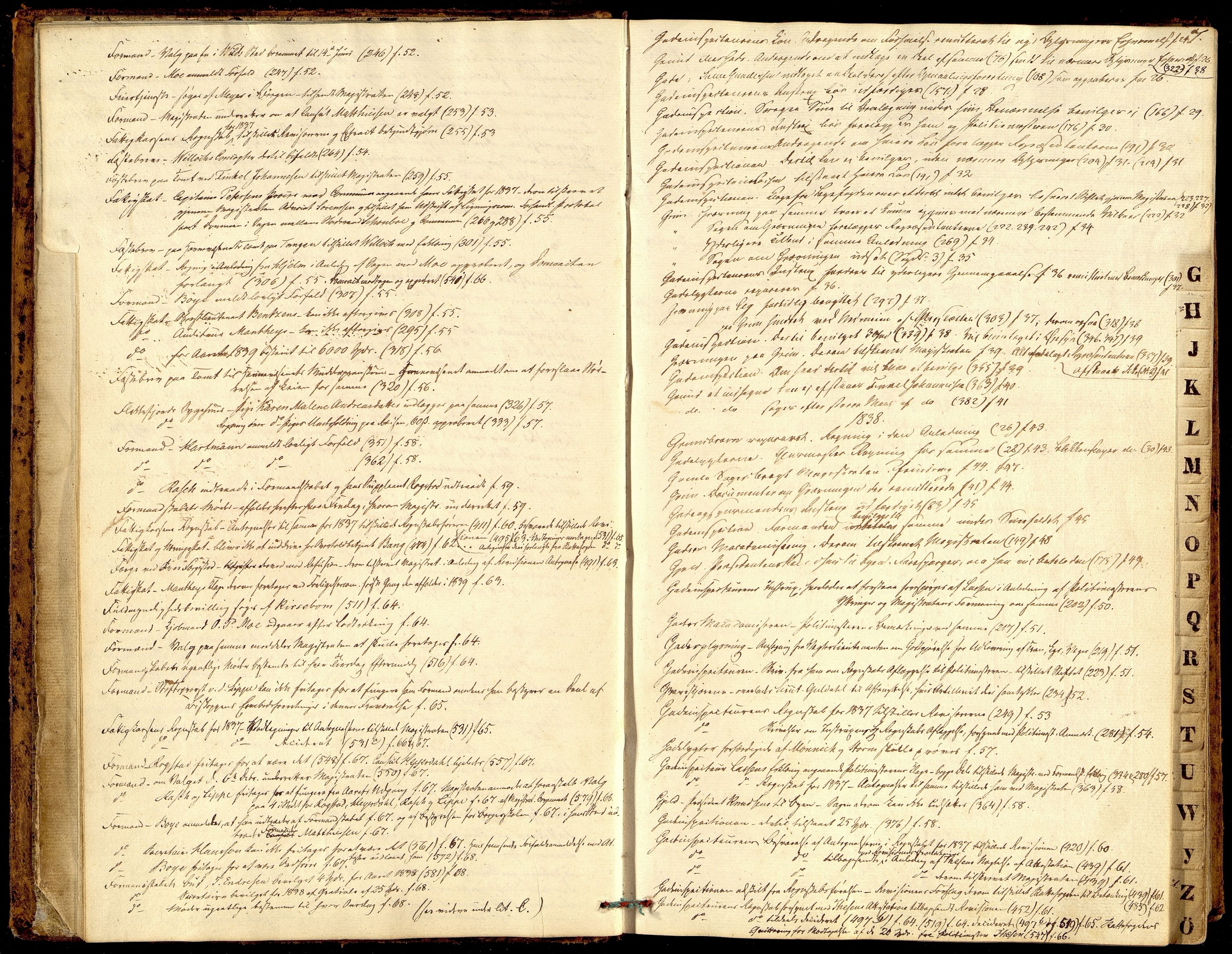 Kristiansand By - Formannskapet, ARKSOR/1001KG120/A/Aa/L0001: Møtebok (d), 1837-1842