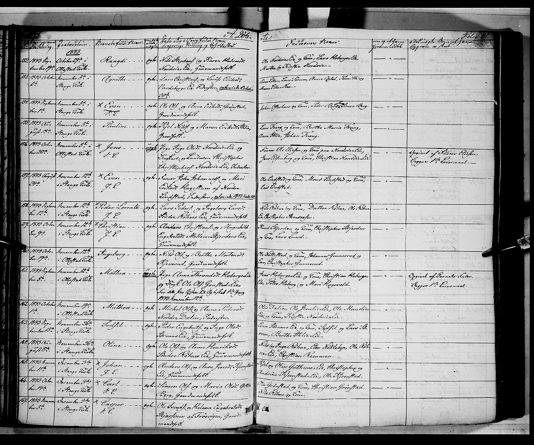 Stange prestekontor, AV/SAH-PREST-002/K/L0010: Parish register (official) no. 10, 1835-1845, p. 81