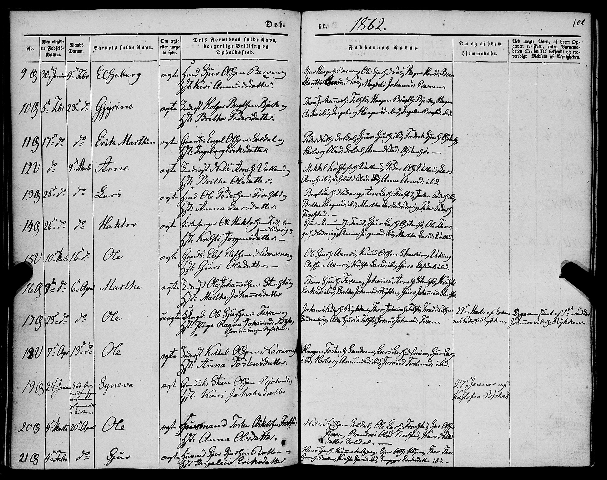 Kvam sokneprestembete, AV/SAB-A-76201/H/Haa: Parish register (official) no. A 8, 1844-1863, p. 106