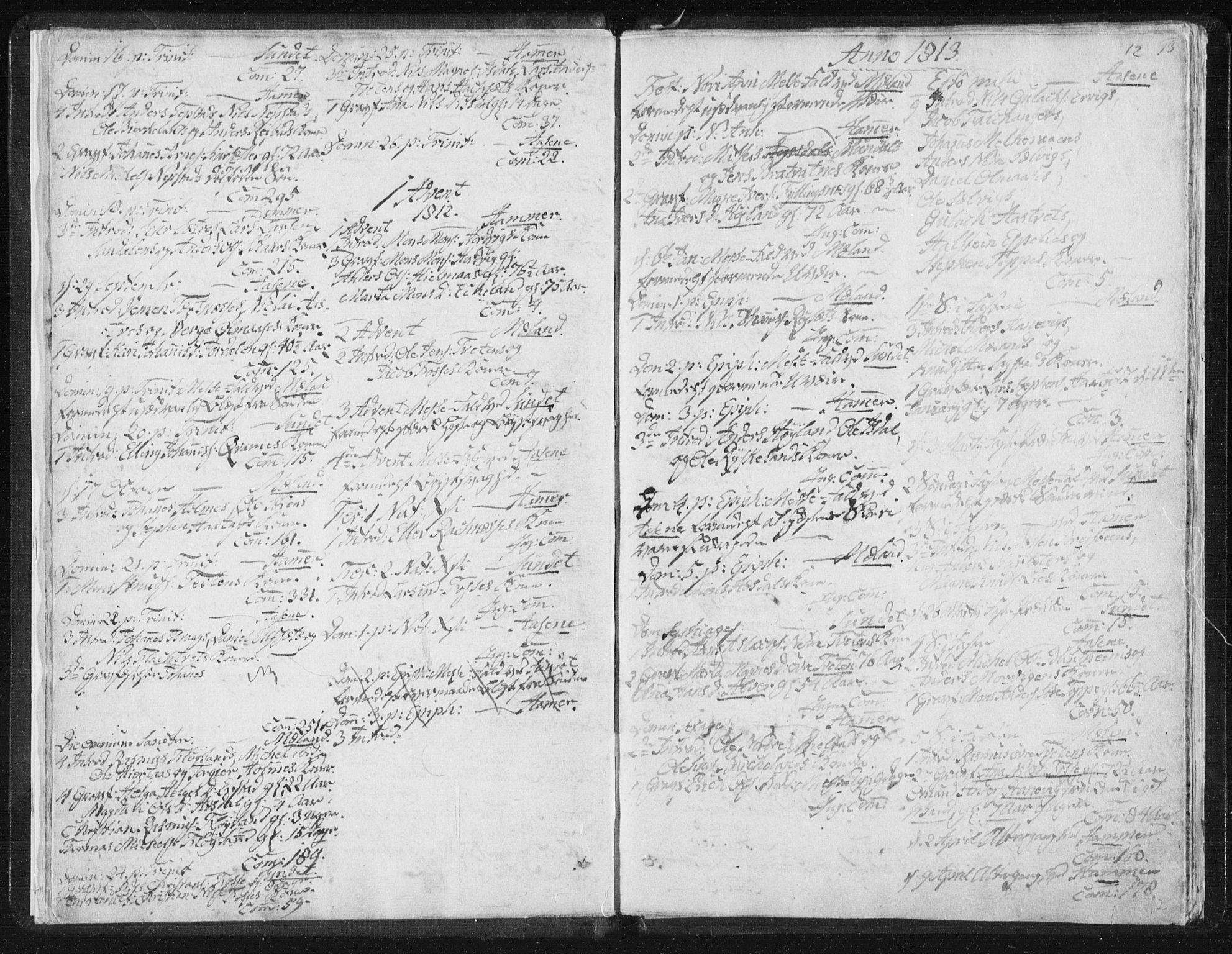 Hamre sokneprestembete, AV/SAB-A-75501/H/Ha/Haa/Haaa/L0009: Parish register (official) no. A 9, 1805-1815, p. 12