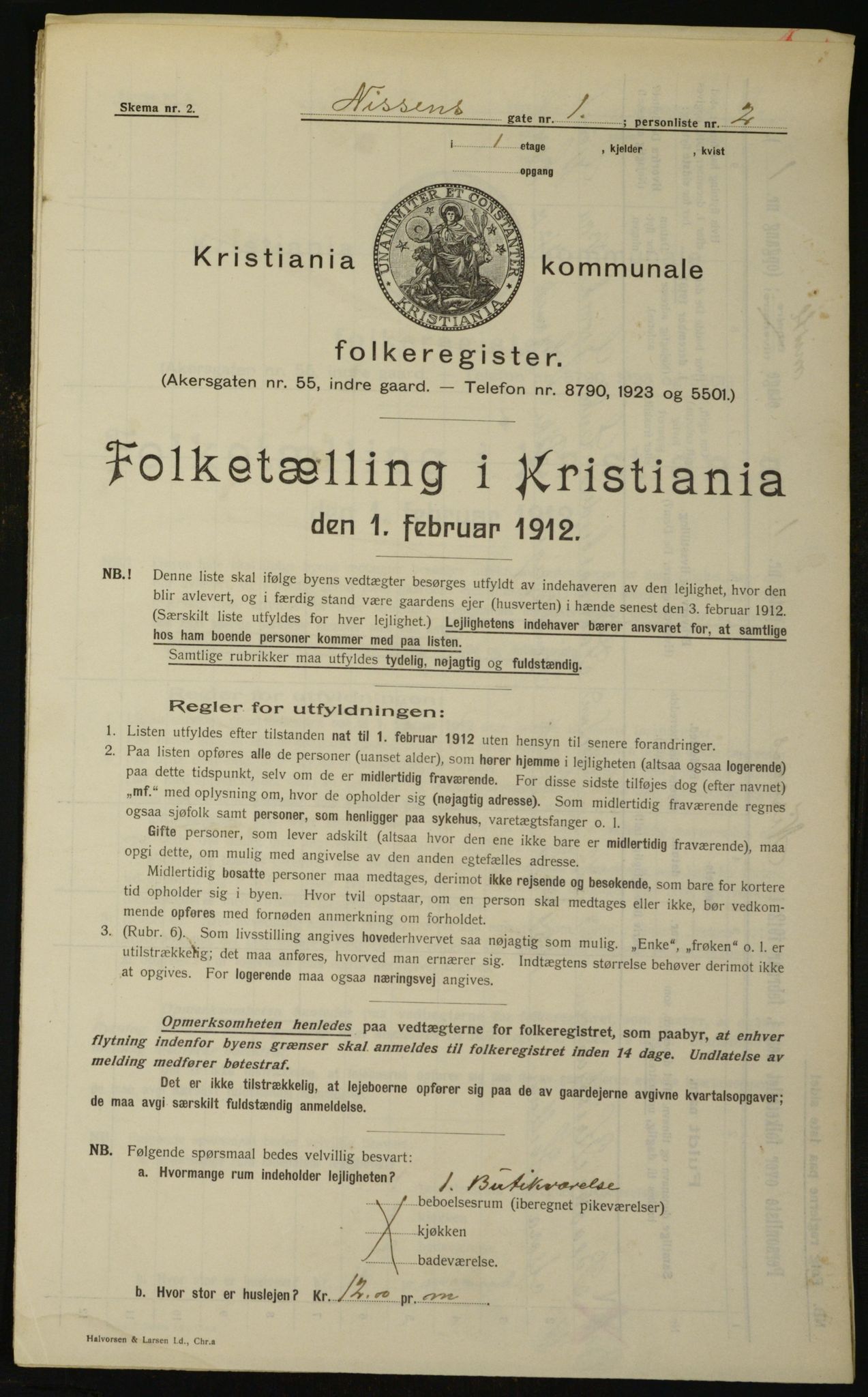 OBA, Municipal Census 1912 for Kristiania, 1912, p. 71728