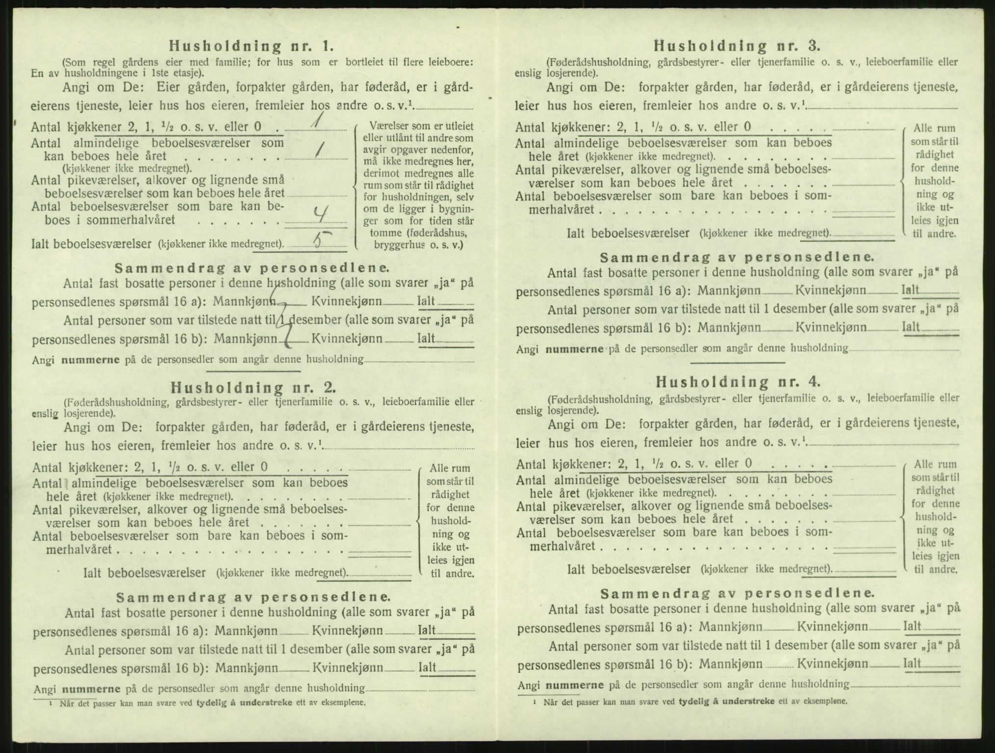 SAT, 1920 census for Aure, 1920, p. 217