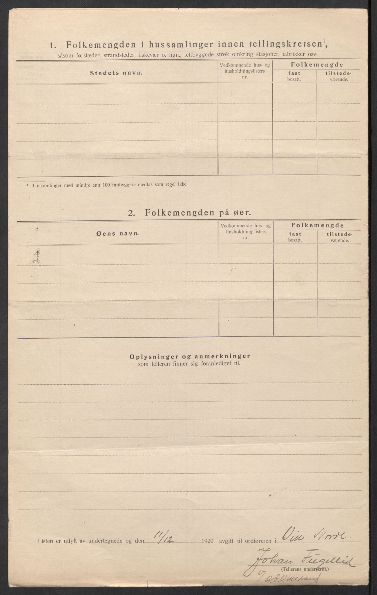 SAT, 1920 census for Vik, 1920, p. 8