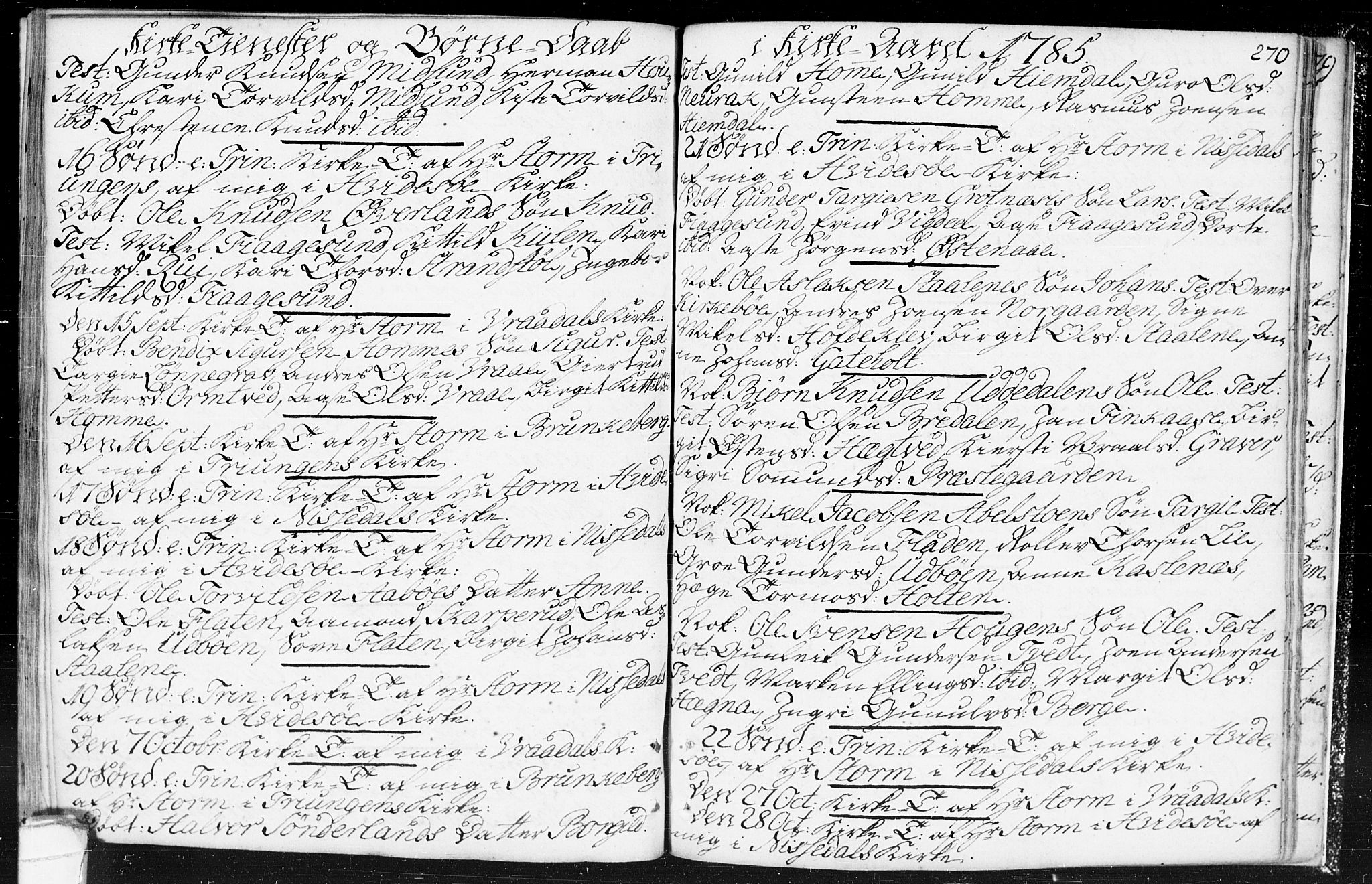 Kviteseid kirkebøker, SAKO/A-276/F/Fa/L0002: Parish register (official) no. I 2, 1773-1786, p. 270