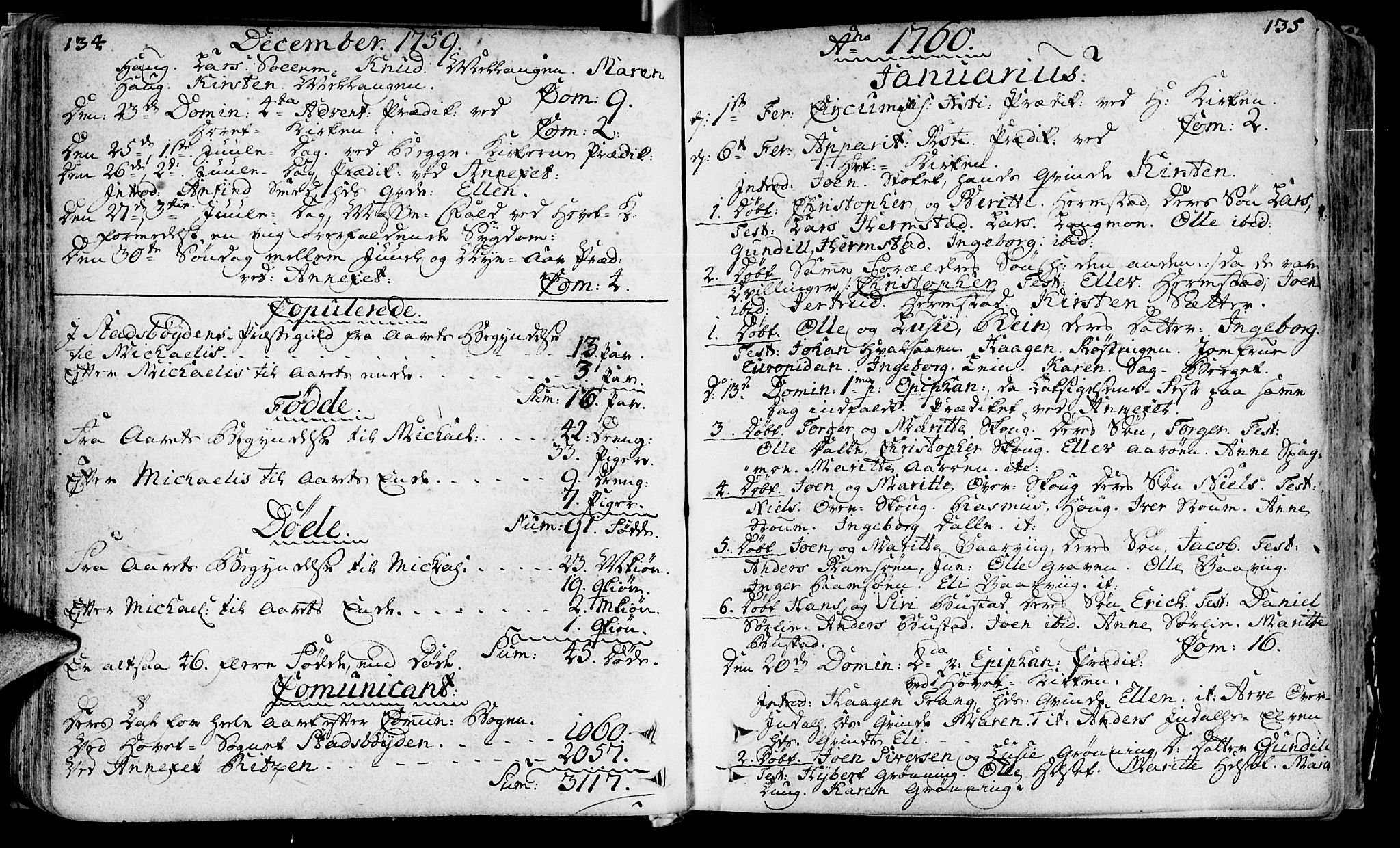 Ministerialprotokoller, klokkerbøker og fødselsregistre - Sør-Trøndelag, SAT/A-1456/646/L0605: Parish register (official) no. 646A03, 1751-1790, p. 134-135
