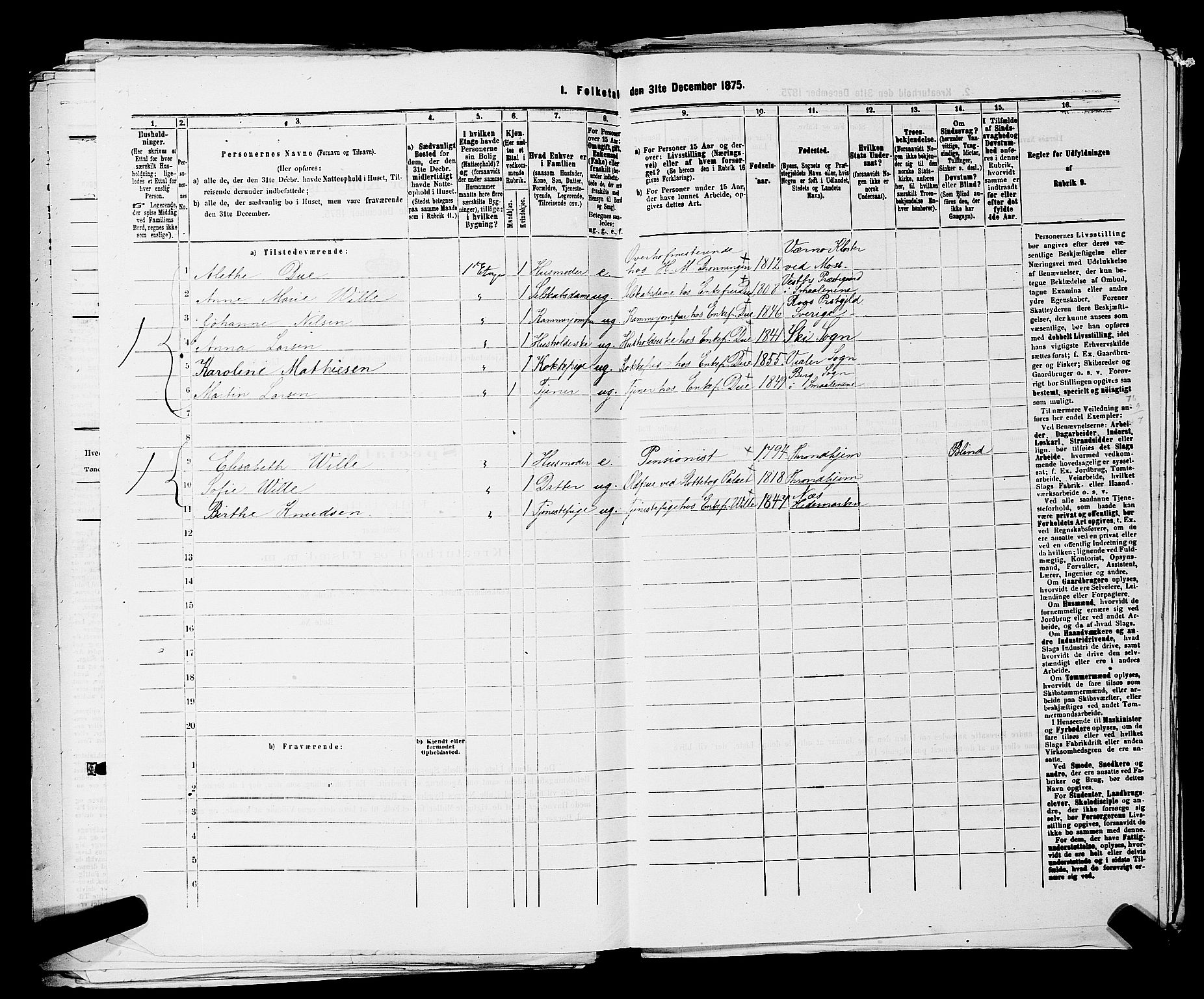 RA, 1875 census for 0301 Kristiania, 1875, p. 465