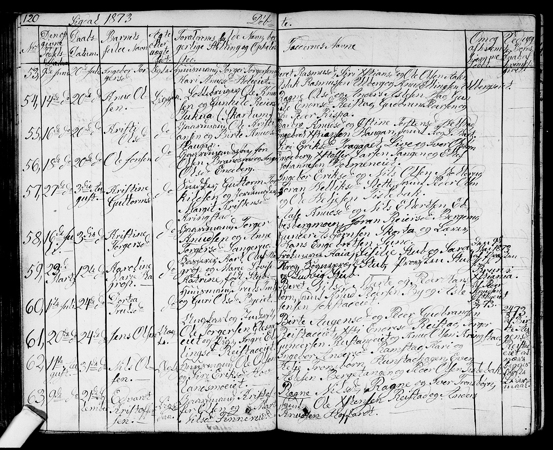 Sigdal kirkebøker, AV/SAKO-A-245/G/Ga/L0003: Parish register (copy) no. I 3, 1857-1878, p. 120