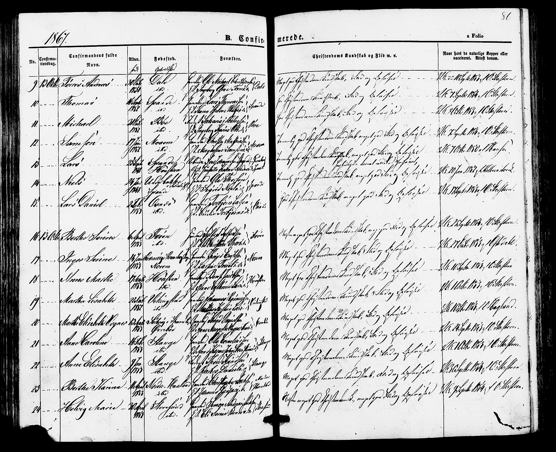 Torvastad sokneprestkontor, AV/SAST-A -101857/H/Ha/Haa/L0010: Parish register (official) no. A 10, 1857-1878, p. 86