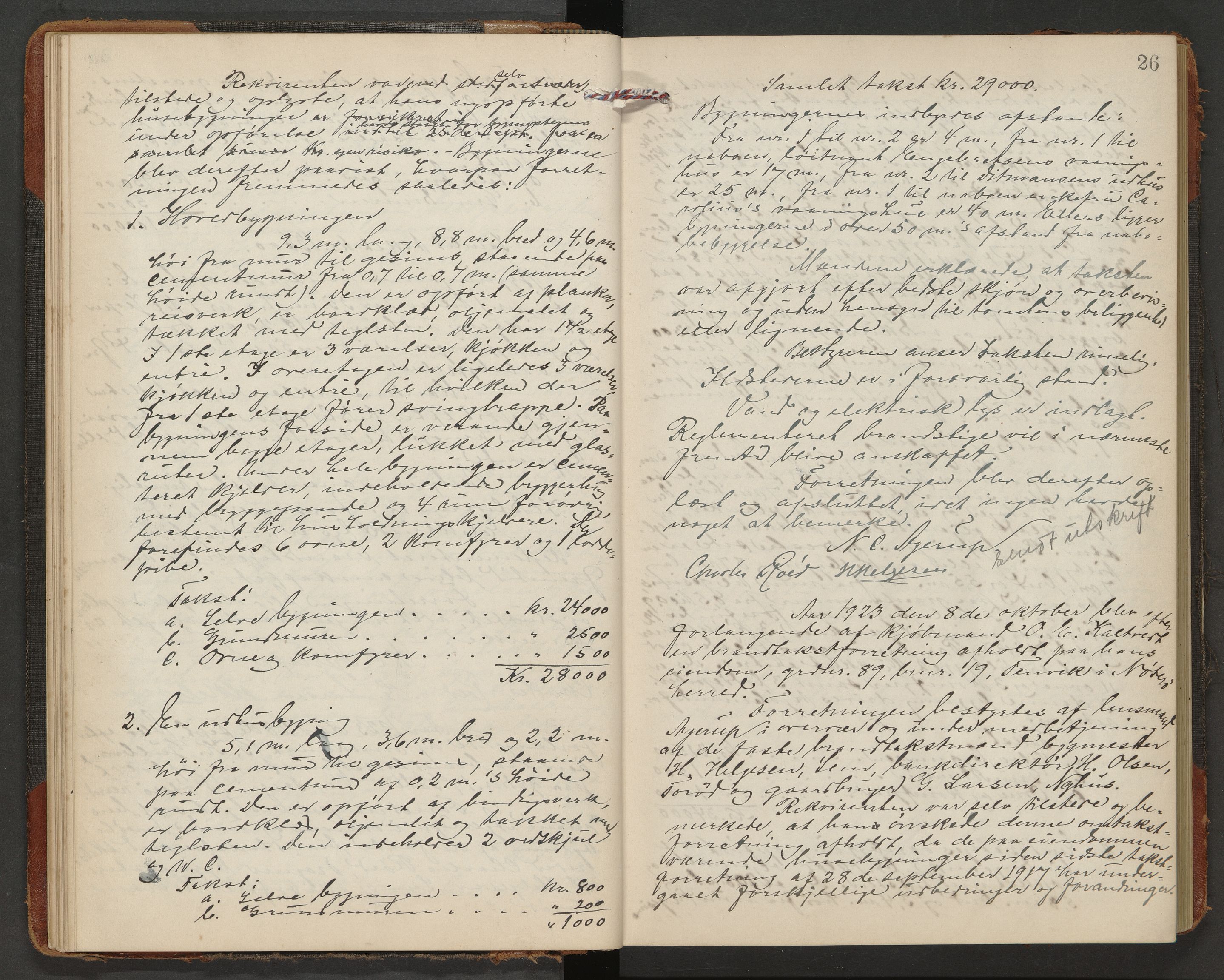 Nøtterøy lensmannskontor, AV/SAKO-A-540/Y/Yg/Yga/L0008: Branntakstprotokoll, 1923-1926, p. 25b-26a