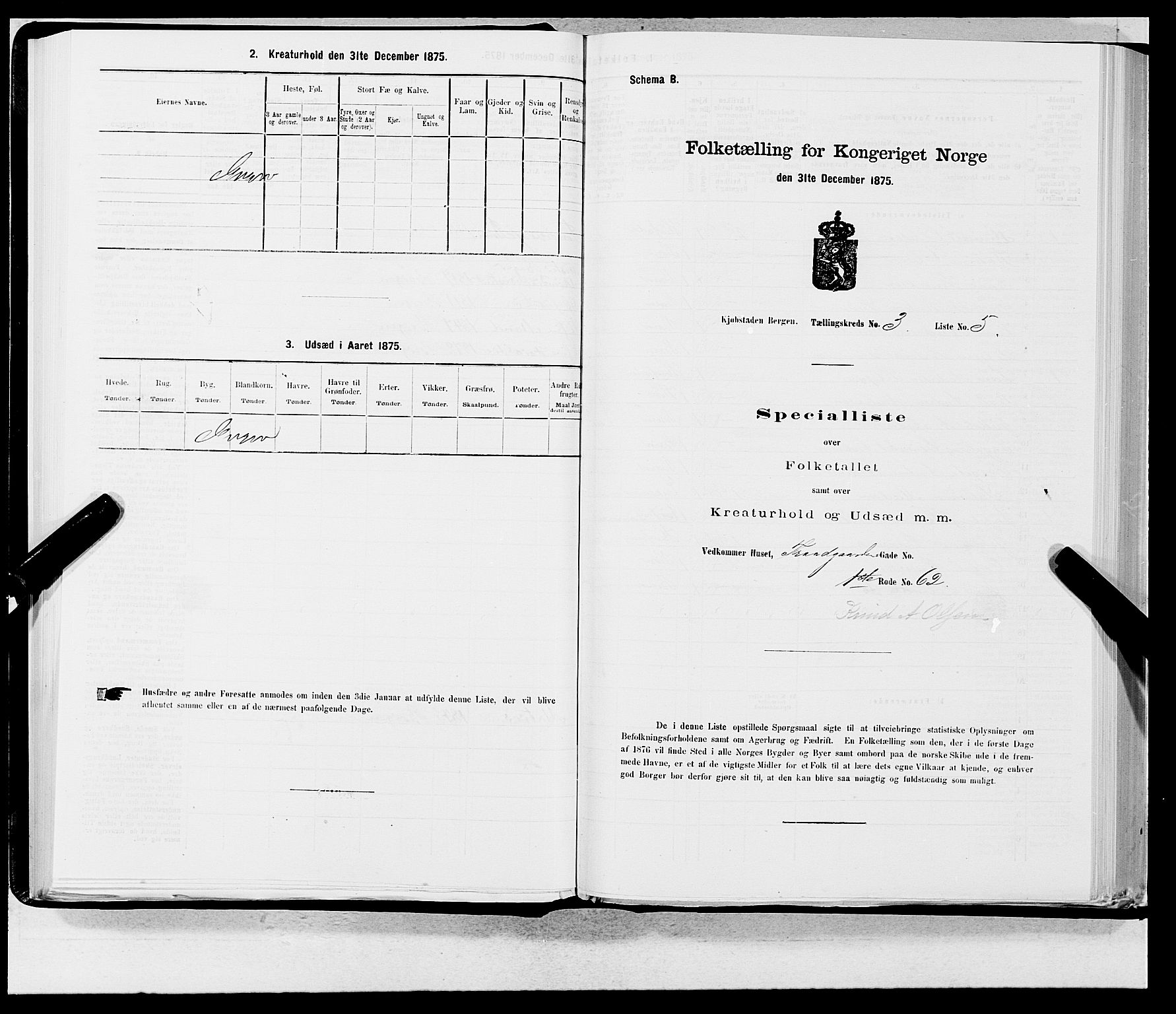 SAB, 1875 census for 1301 Bergen, 1875, p. 115