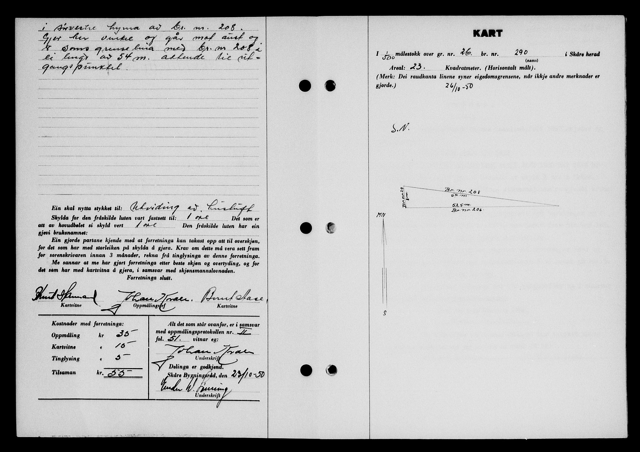 Karmsund sorenskriveri, SAST/A-100311/01/II/IIB/L0101: Mortgage book no. 81A, 1950-1951, Diary no: : 2982/1950
