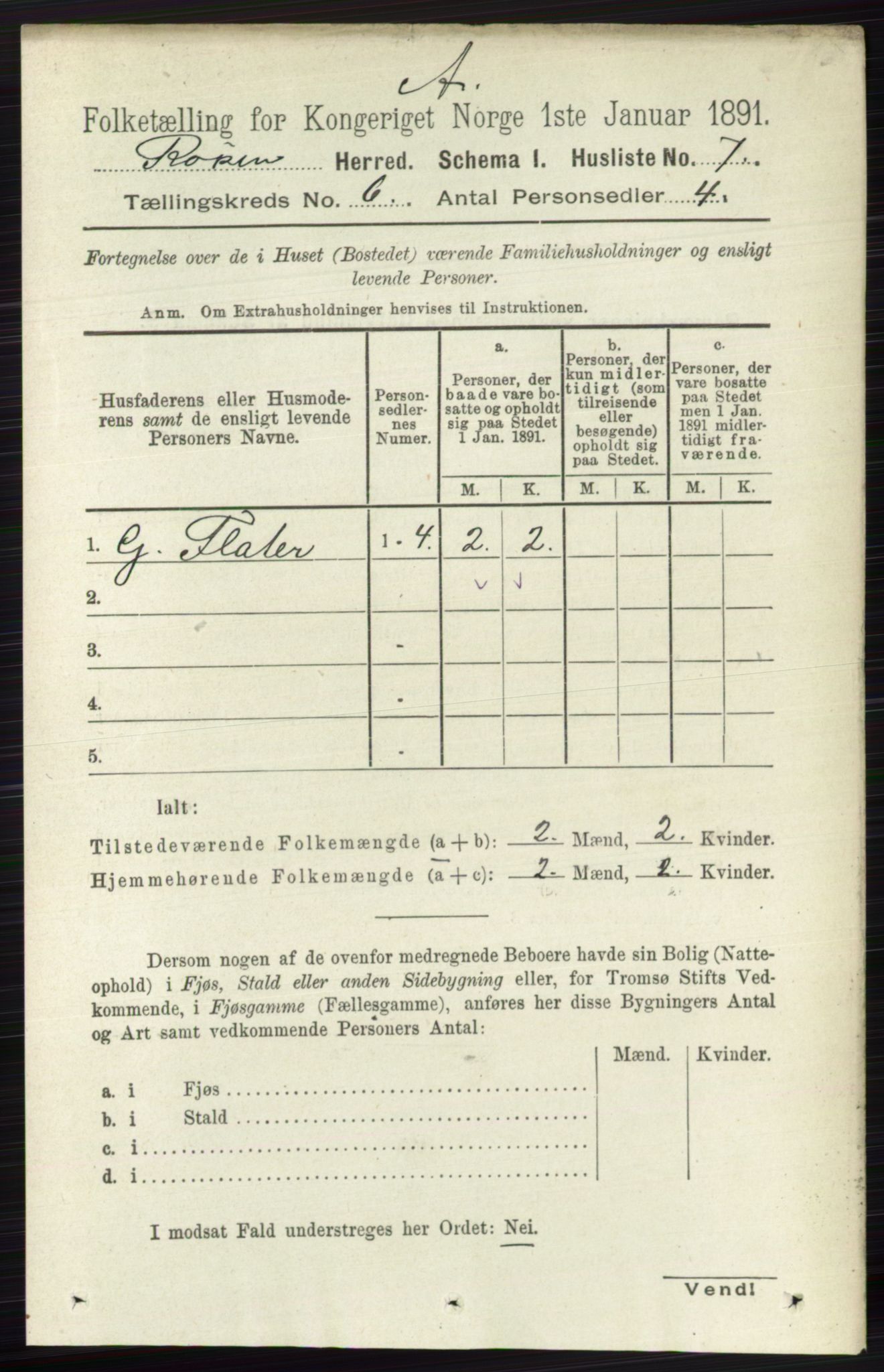 RA, 1891 census for 0627 Røyken, 1891, p. 3548