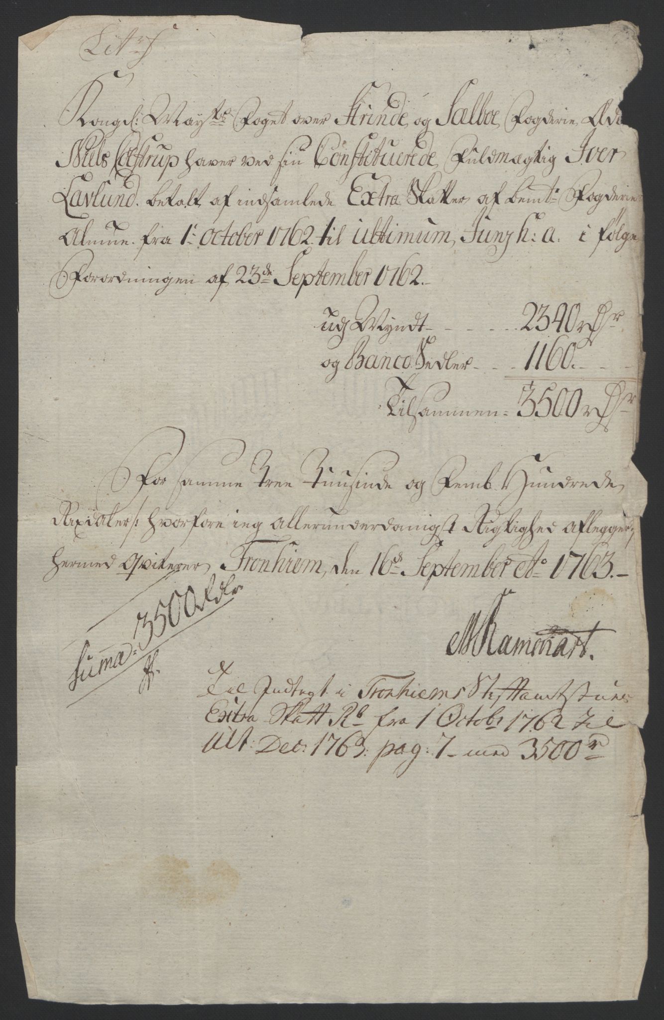 Rentekammeret inntil 1814, Reviderte regnskaper, Fogderegnskap, RA/EA-4092/R61/L4180: Ekstraskatten Strinda og Selbu, 1762-1767, p. 27