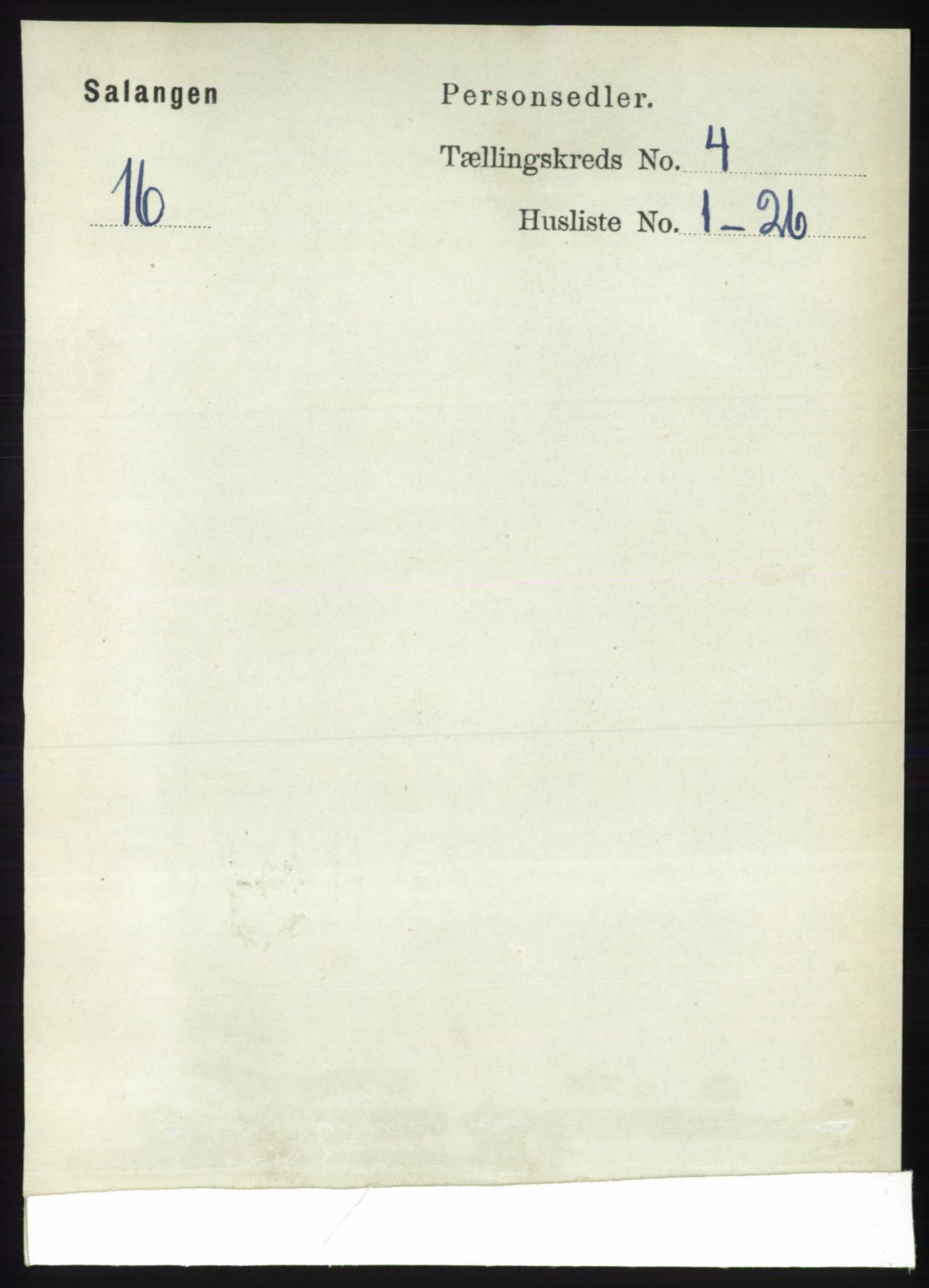 RA, 1891 census for 1921 Salangen, 1891, p. 1829