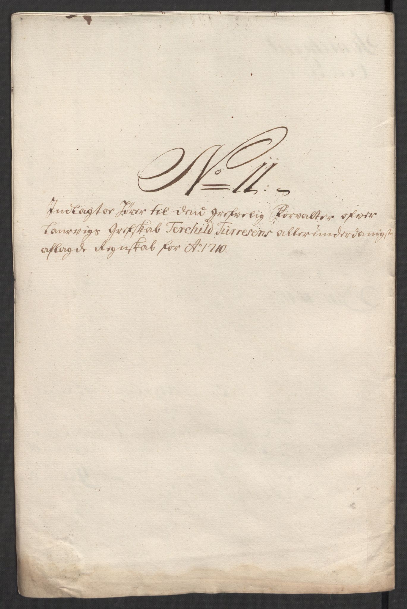 Rentekammeret inntil 1814, Reviderte regnskaper, Fogderegnskap, RA/EA-4092/R33/L1981: Fogderegnskap Larvik grevskap, 1709-1710, p. 415