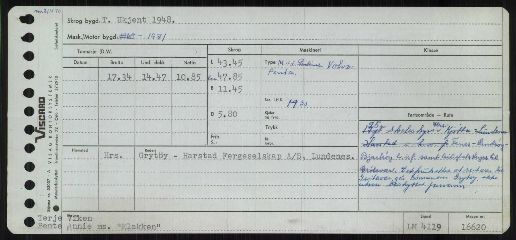 Sjøfartsdirektoratet med forløpere, Skipsmålingen, AV/RA-S-1627/H/Ha/L0003/0001: Fartøy, Hilm-Mar / Fartøy, Hilm-Kol, p. 809