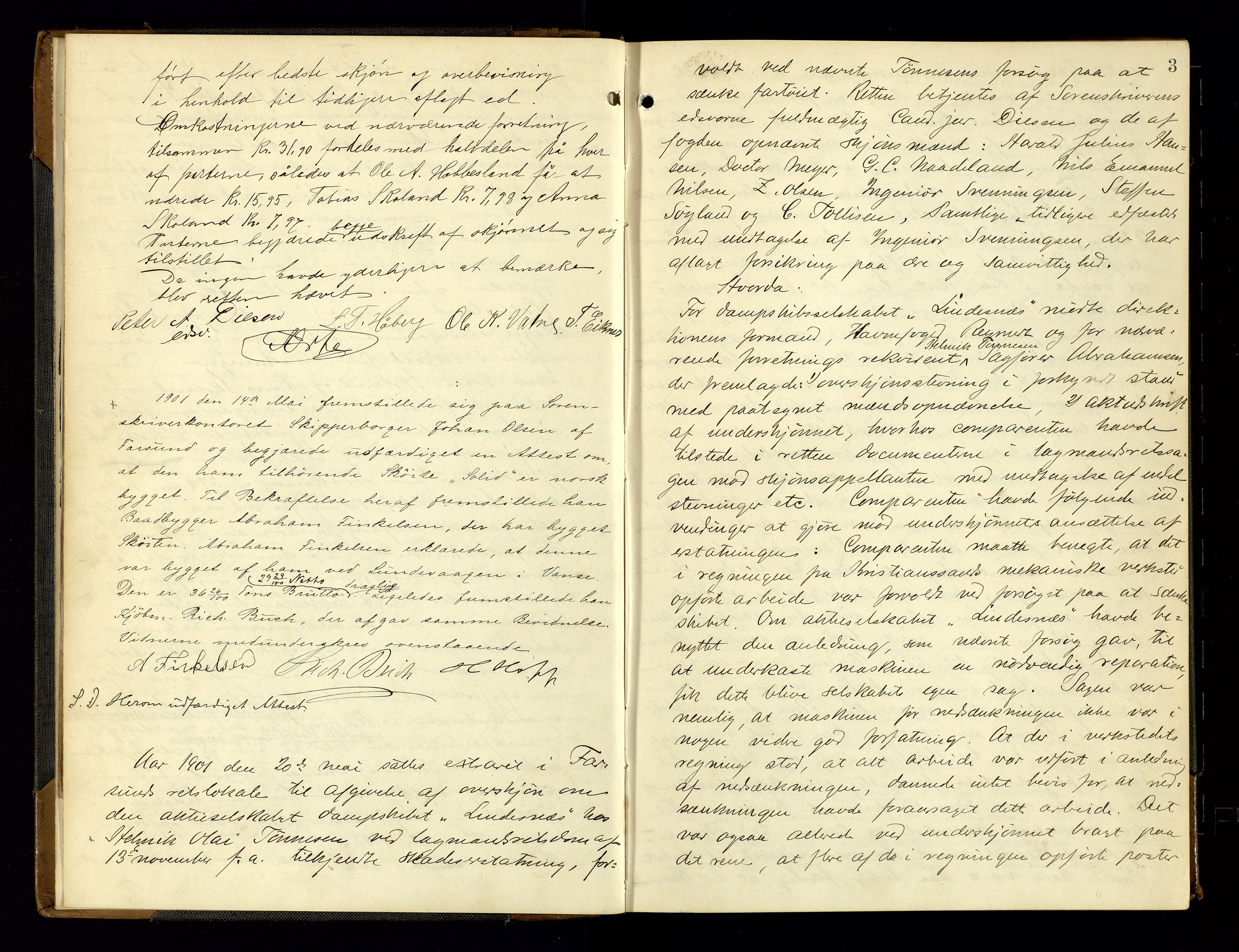 Lyngdal sorenskriveri, AV/SAK-1221-0004/F/Fb/L0093: Ekstrarettsprotokoll nr. 29, 1901-1904, p. 3
