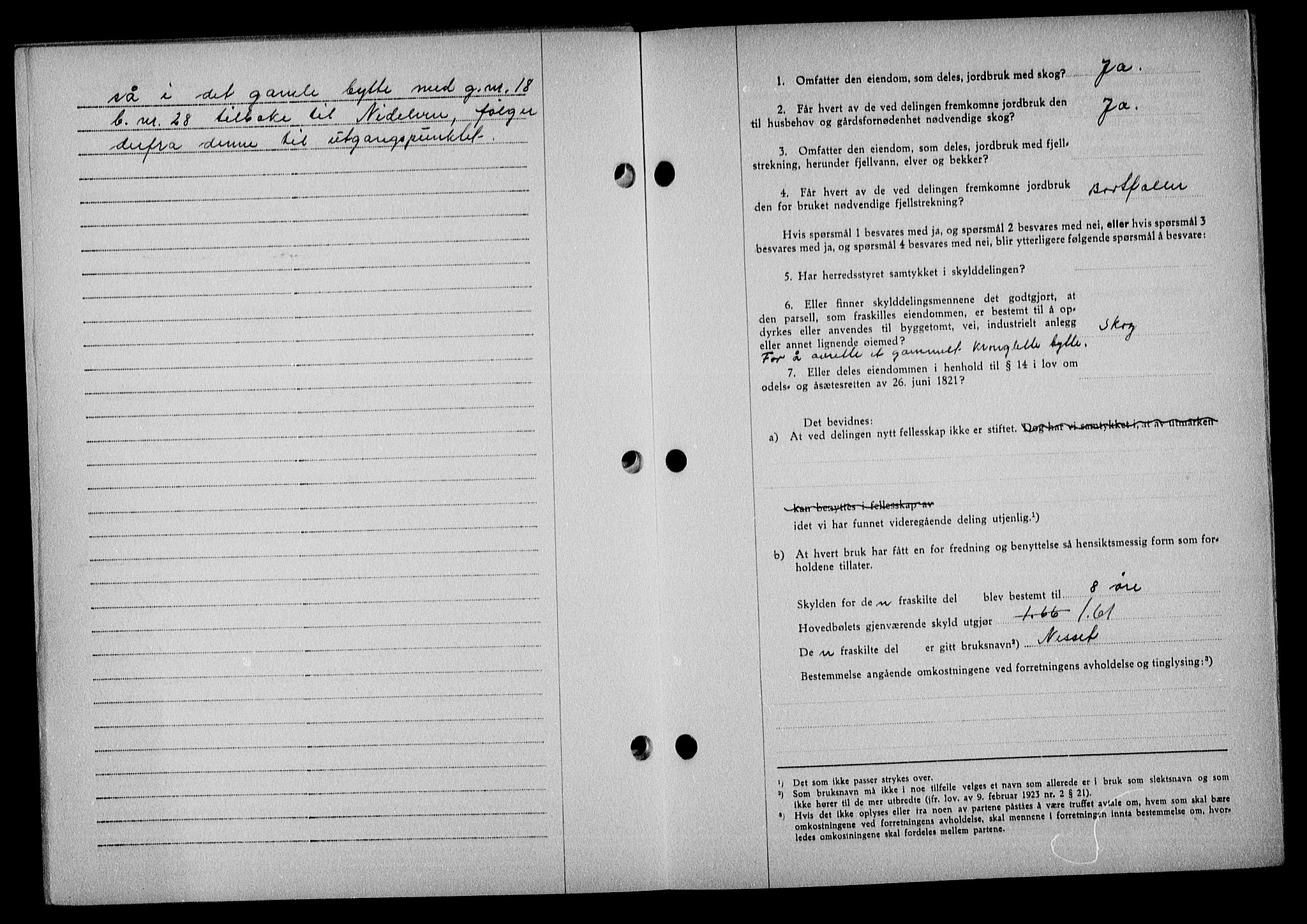 Nedenes sorenskriveri, AV/SAK-1221-0006/G/Gb/Gba/L0049: Mortgage book no. A-III, 1941-1942, Diary no: : 269/1942