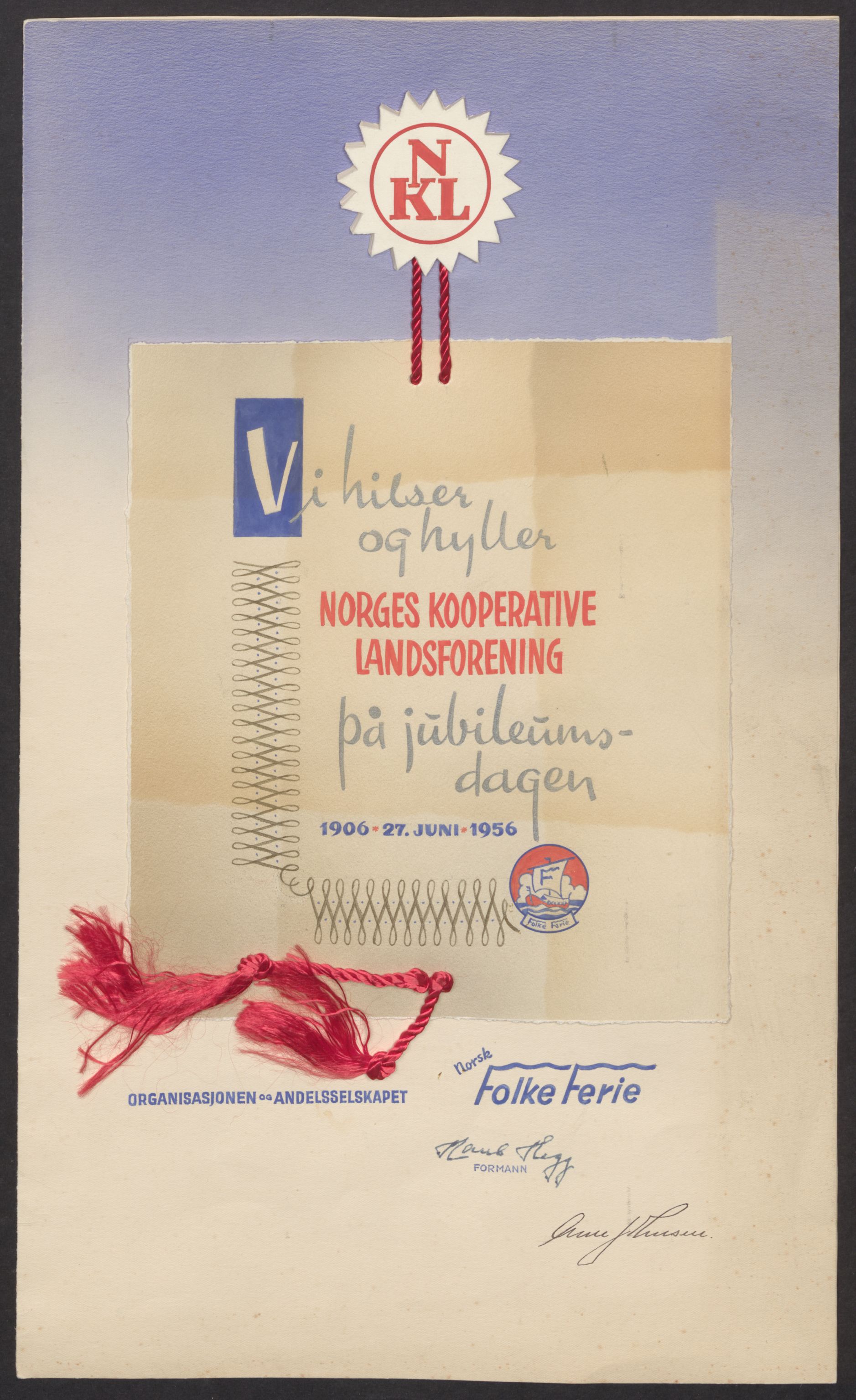 Coop NKL BA (Coop Norge SA), AV/RA-PA-1394/Y/L0008: Mappe med reklameplakater, arbeidsreglement og diplomer. Stiftelsesprotokoller for noen av de første lokale kooperative selskaper, 1900-2005, p. 13