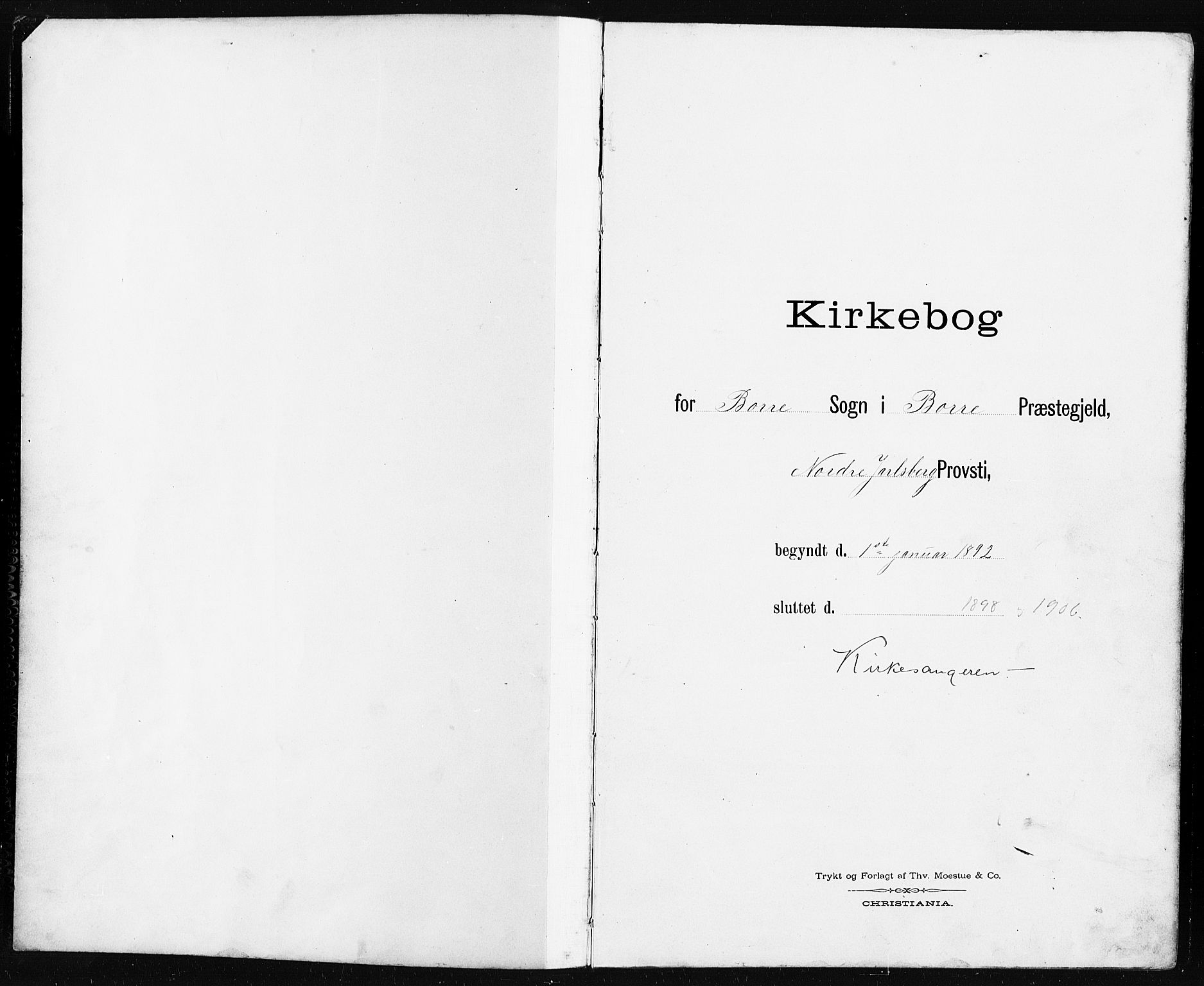 Borre kirkebøker, AV/SAKO-A-338/G/Ga/L0004: Parish register (copy) no. I 4, 1892-1913