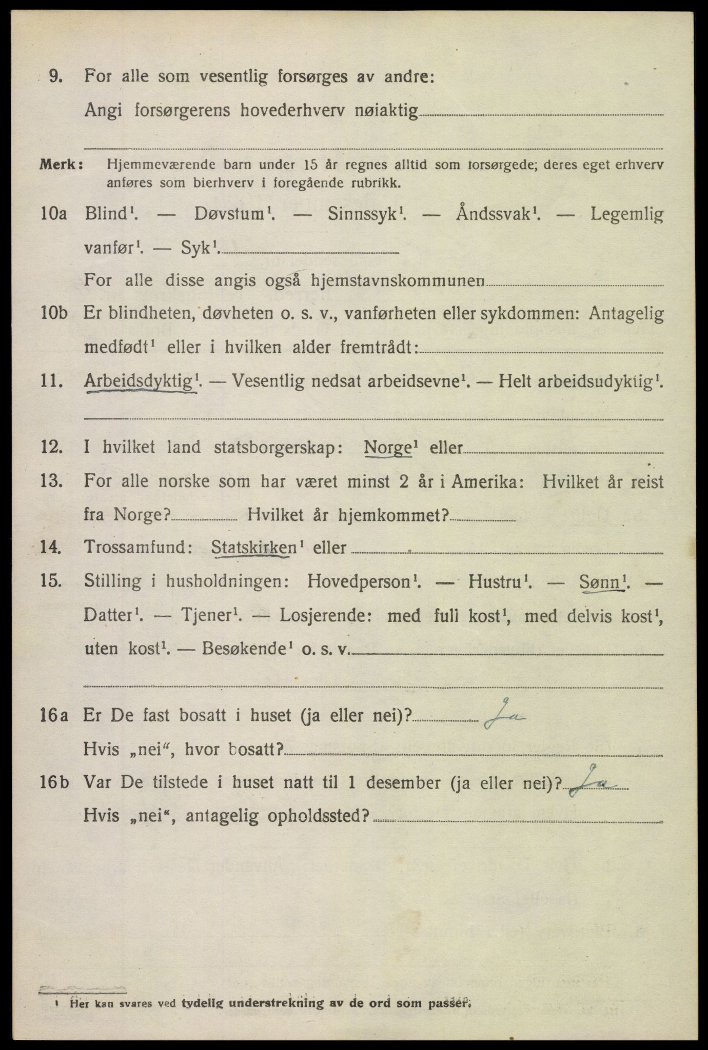 SAK, 1920 census for Holt, 1920, p. 5421