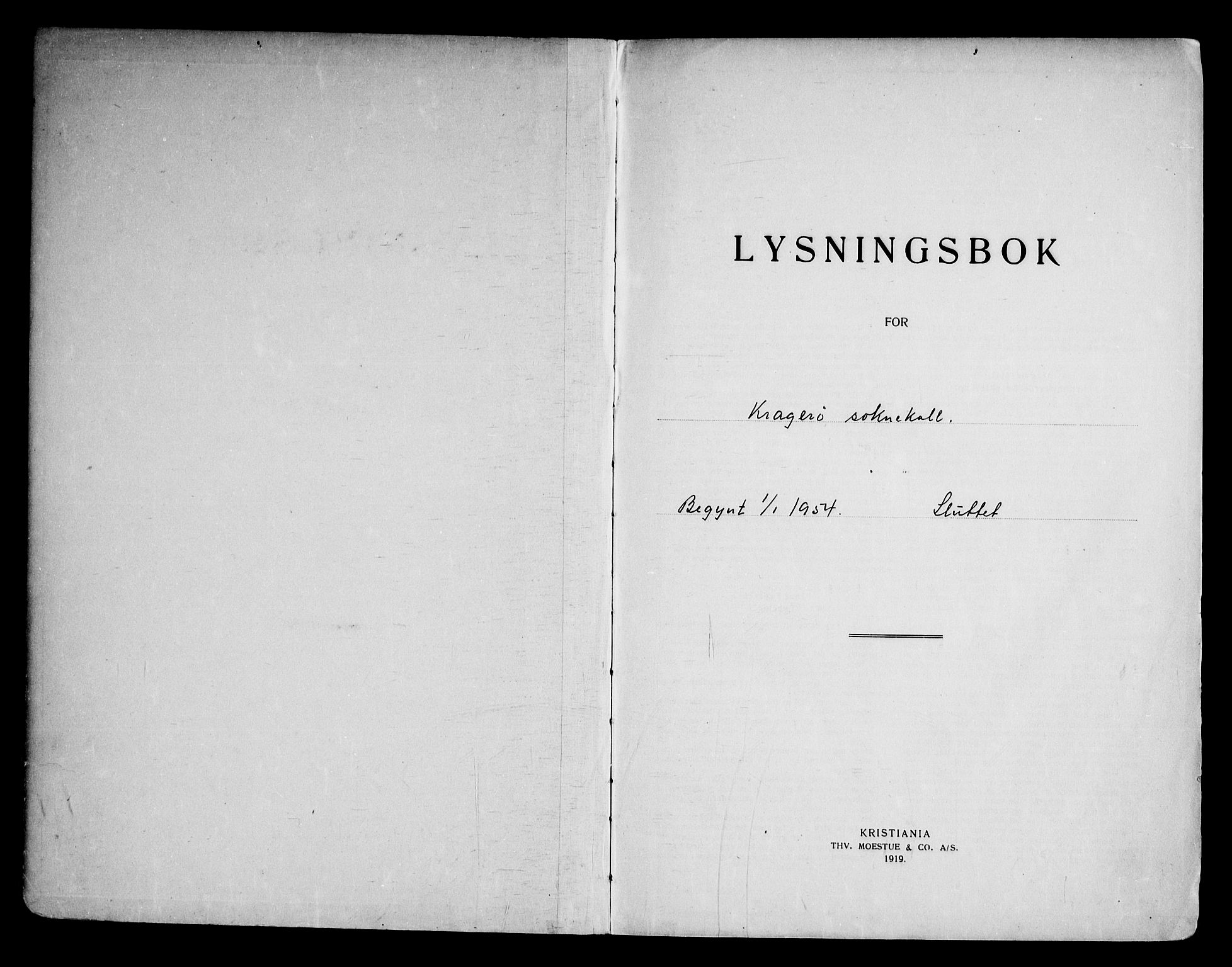 Kragerø kirkebøker, SAKO/A-278/H/Ha/L0003: Banns register no. I 3, 1954-1969