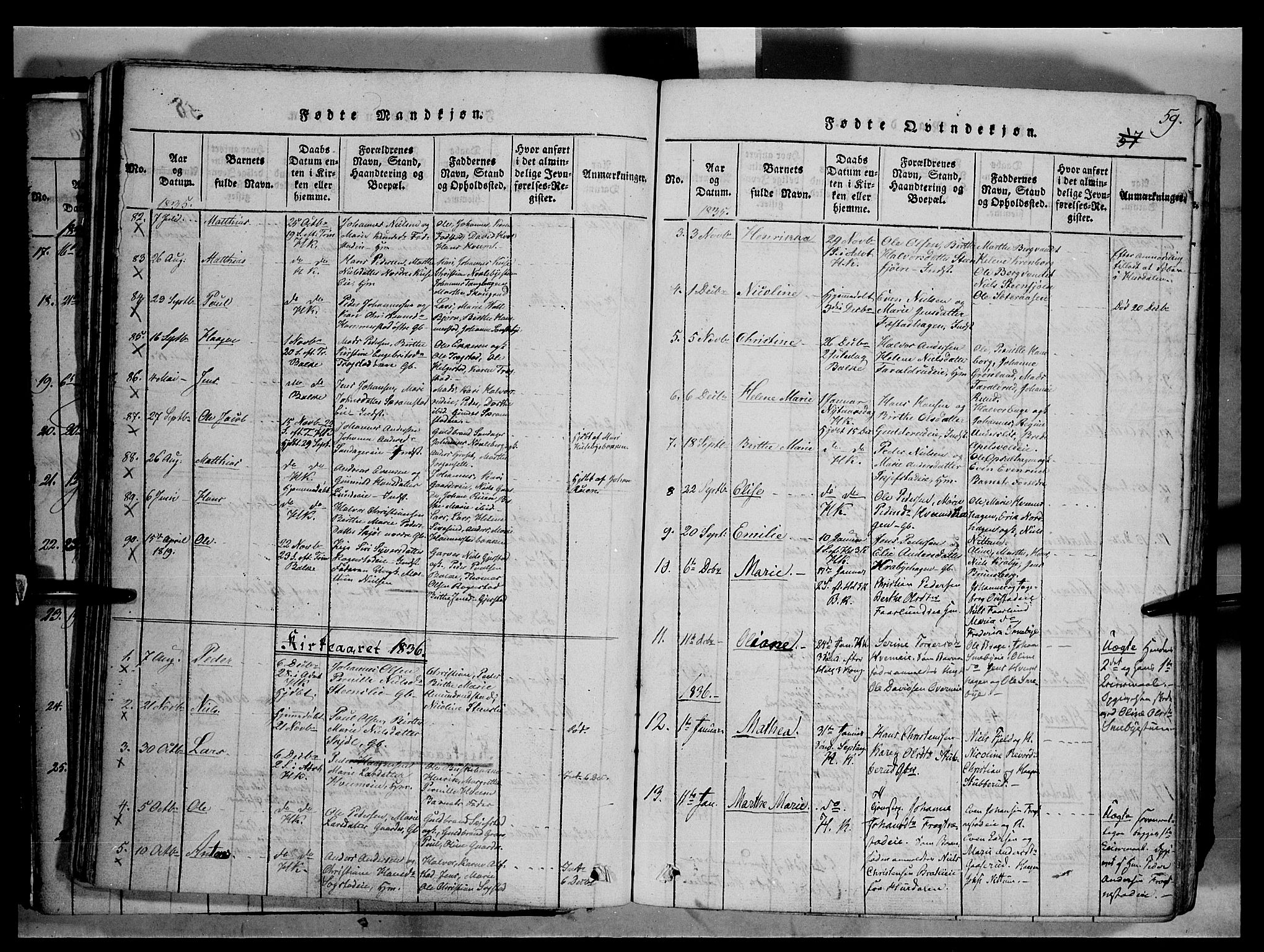 Østre Toten prestekontor, SAH/PREST-104/H/Ha/Haa/L0001: Parish register (official) no. 1, 1828-1839, p. 59
