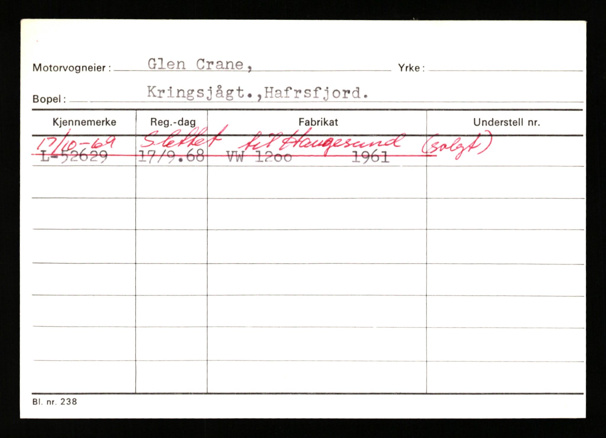 Stavanger trafikkstasjon, SAST/A-101942/0/H/L0005: Bue - Dahlstrøm, 1930-1971, p. 2233