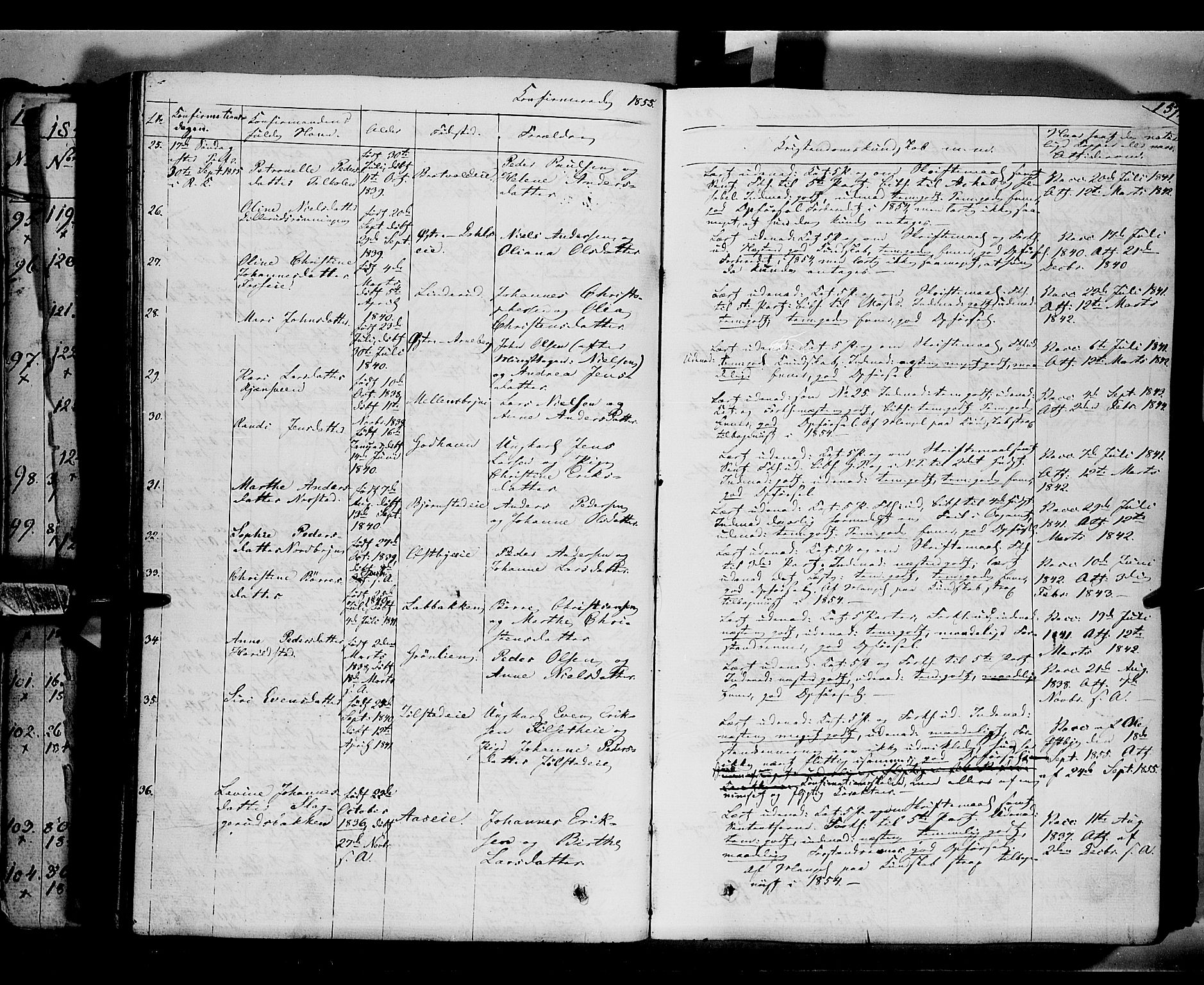 Romedal prestekontor, SAH/PREST-004/K/L0004: Parish register (official) no. 4, 1847-1861, p. 157