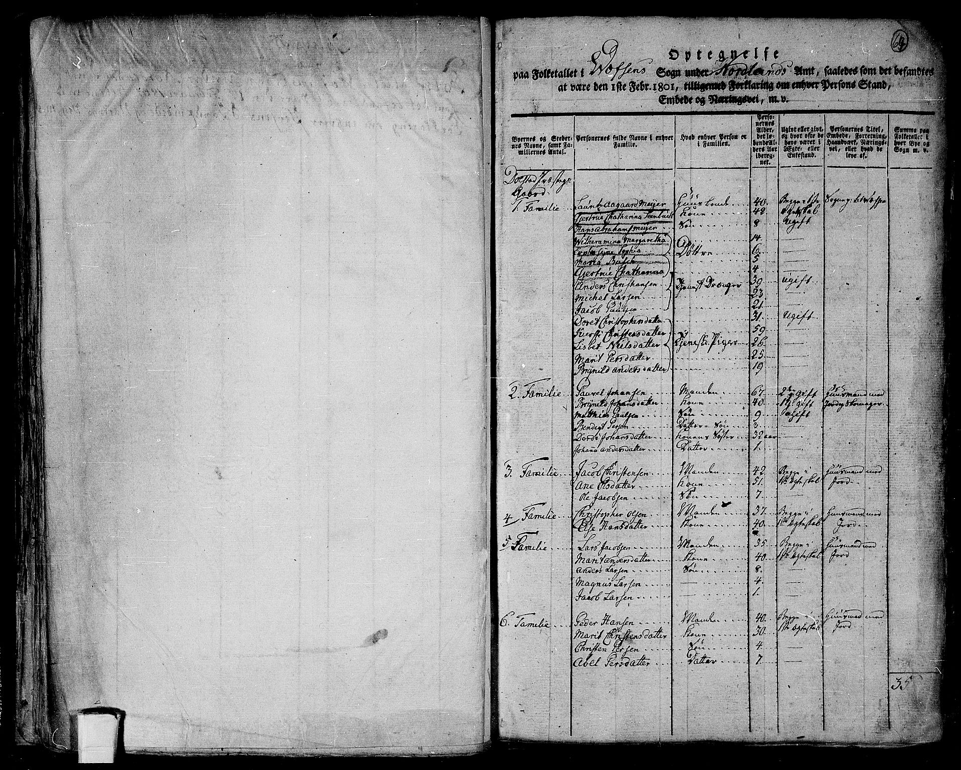 RA, 1801 census for 1824P Vefsn, 1801, p. 64a