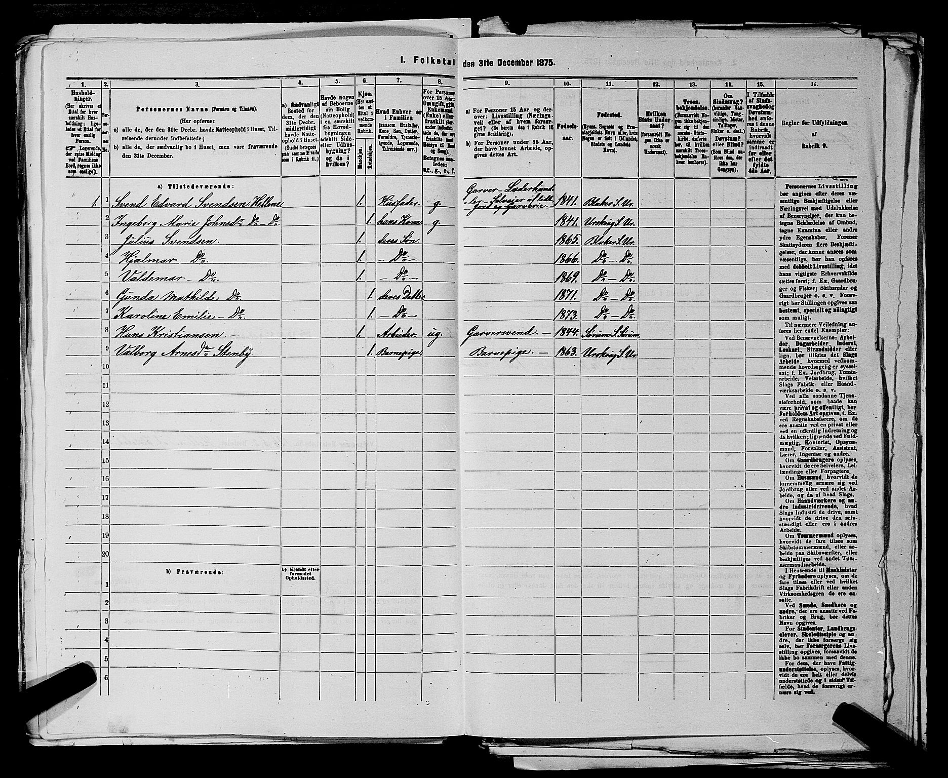 RA, 1875 census for 0224P Aurskog, 1875, p. 1226