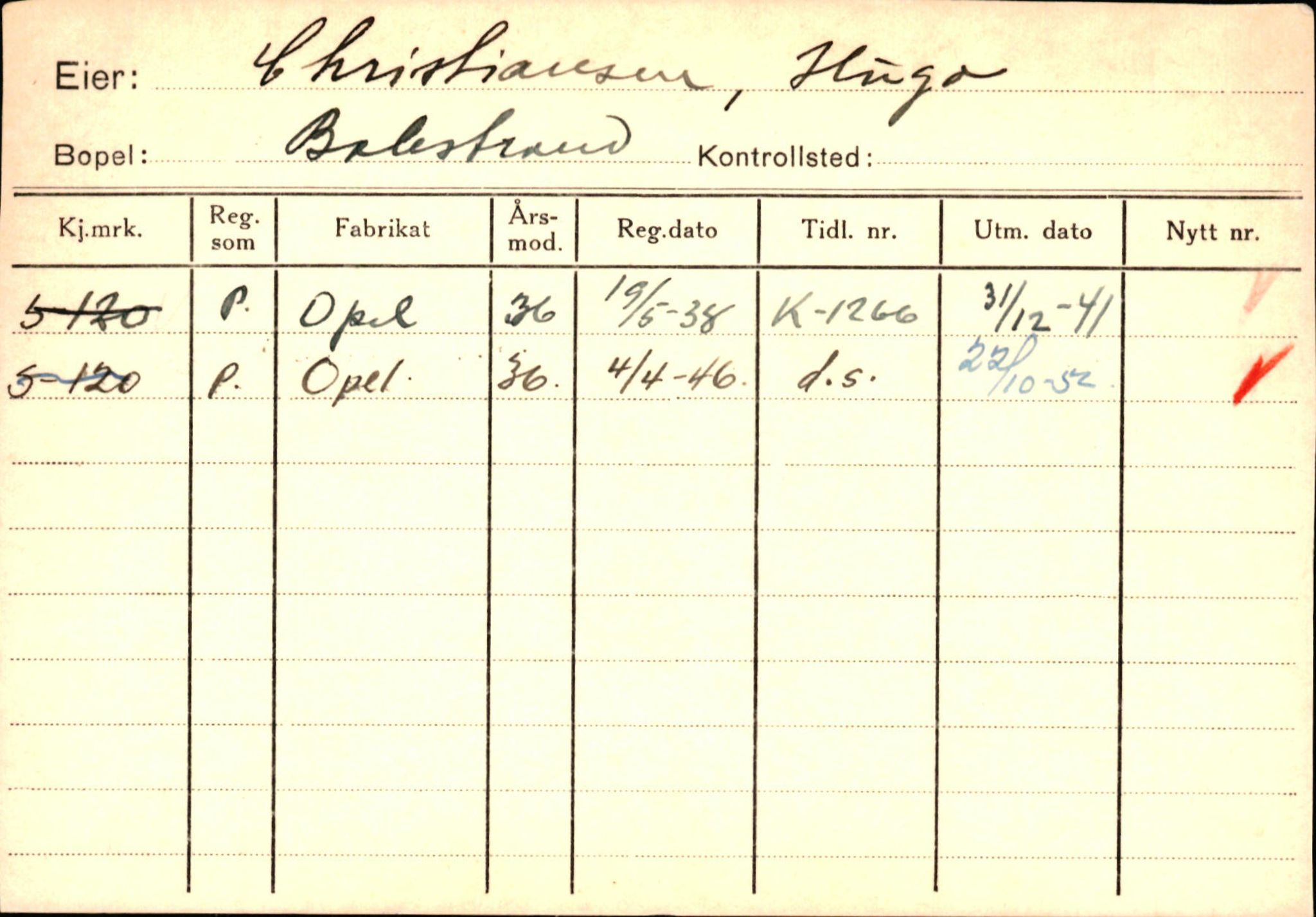 Statens vegvesen, Sogn og Fjordane vegkontor, SAB/A-5301/4/F/L0132: Eigarregister Askvoll A-Å. Balestrand A-Å, 1945-1975, p. 1627