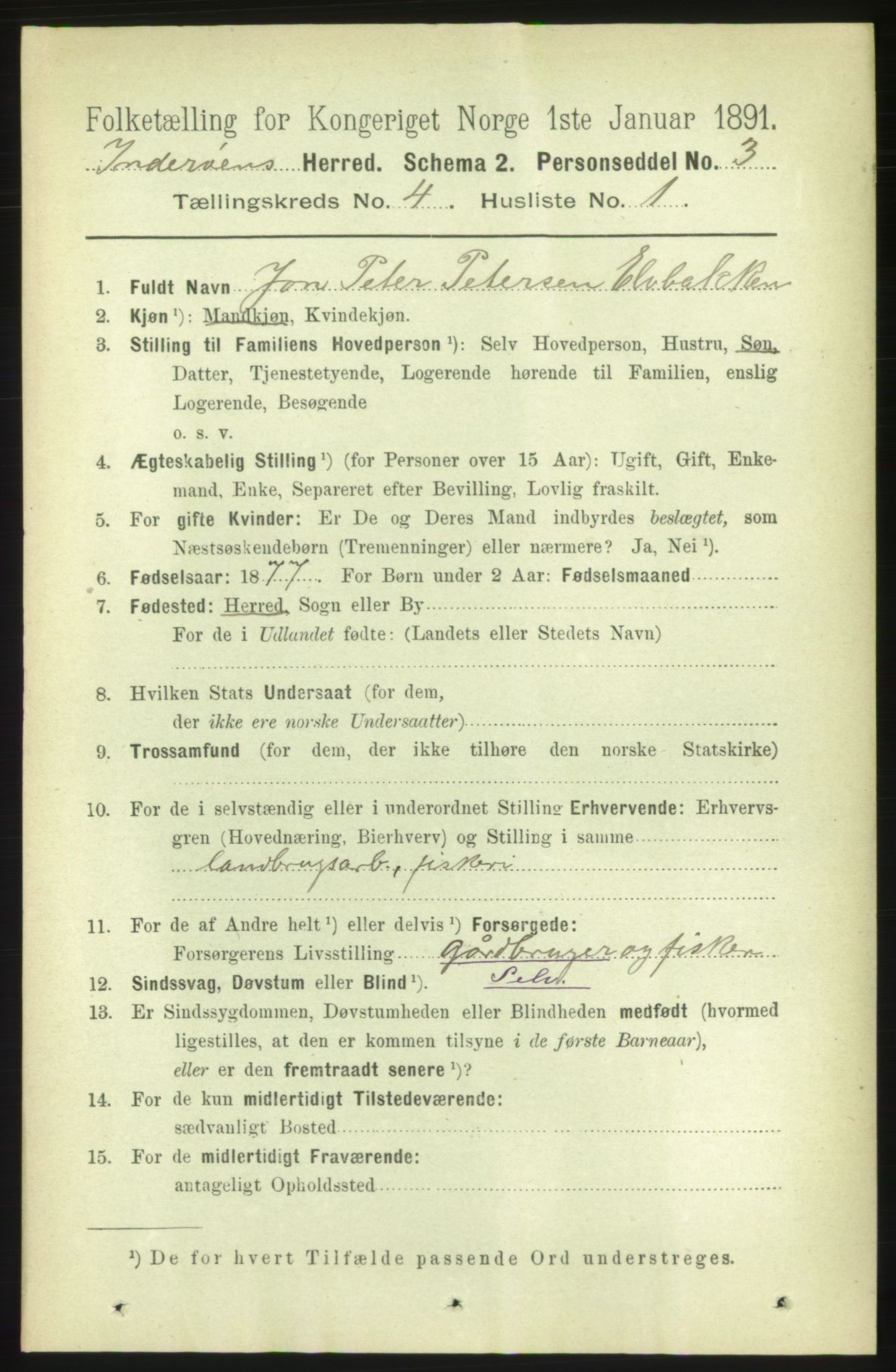 RA, 1891 census for 1729 Inderøy, 1891, p. 2345