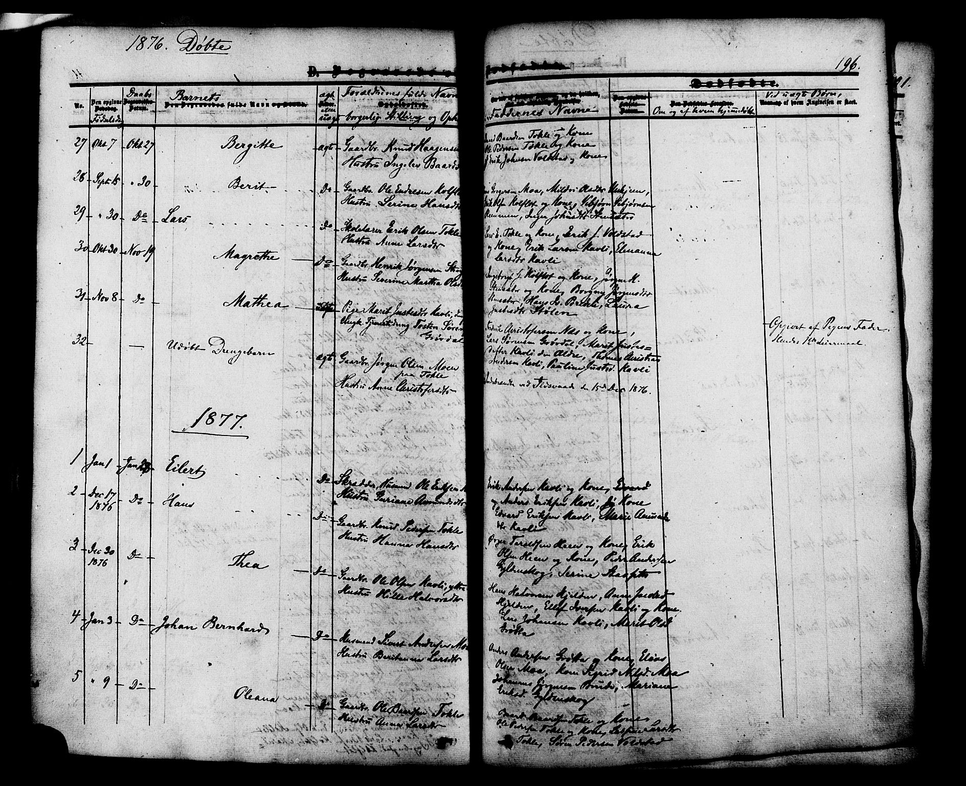 Ministerialprotokoller, klokkerbøker og fødselsregistre - Møre og Romsdal, SAT/A-1454/545/L0586: Parish register (official) no. 545A02, 1854-1877, p. 196