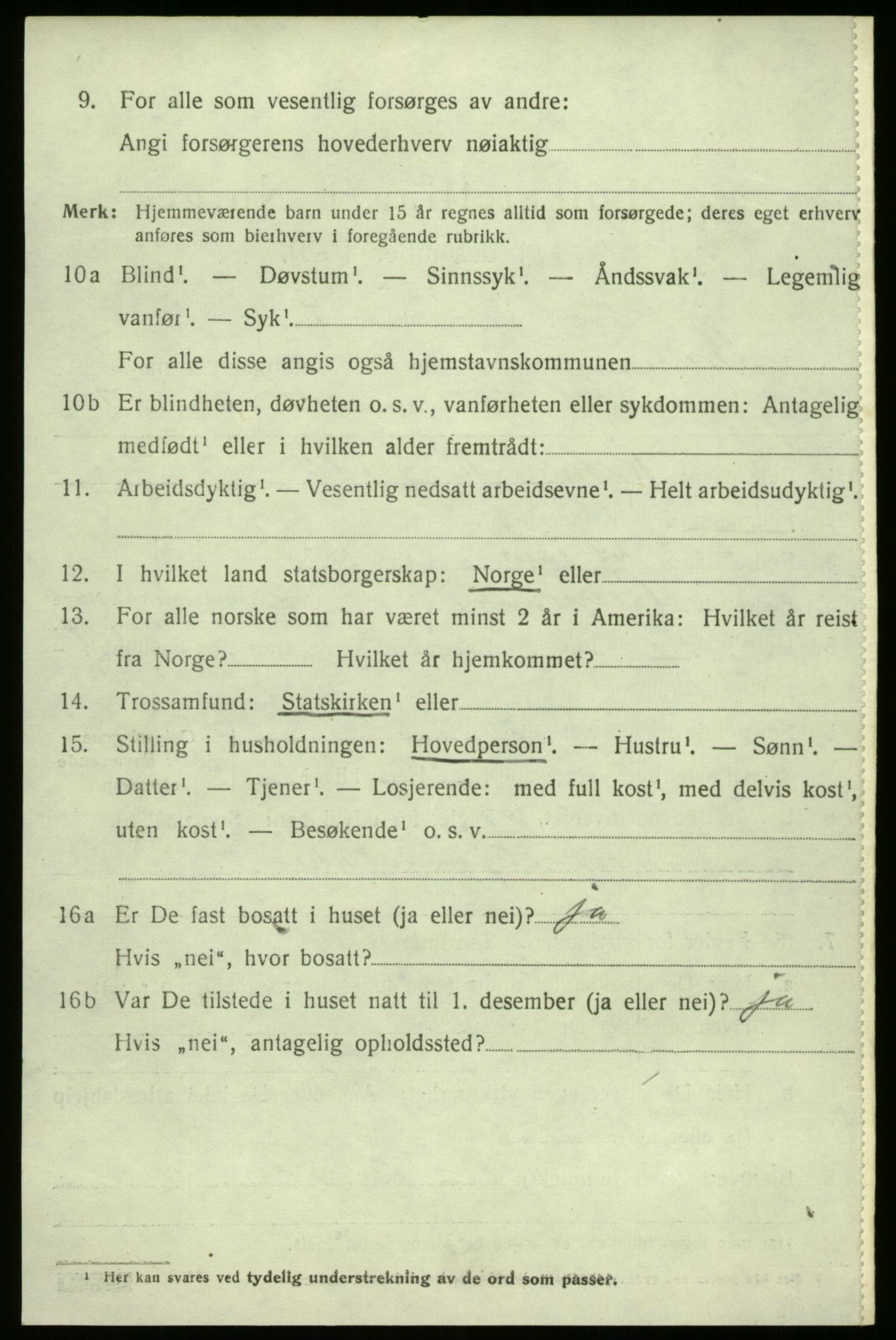 SAB, 1920 census for Bremanger, 1920, p. 2503